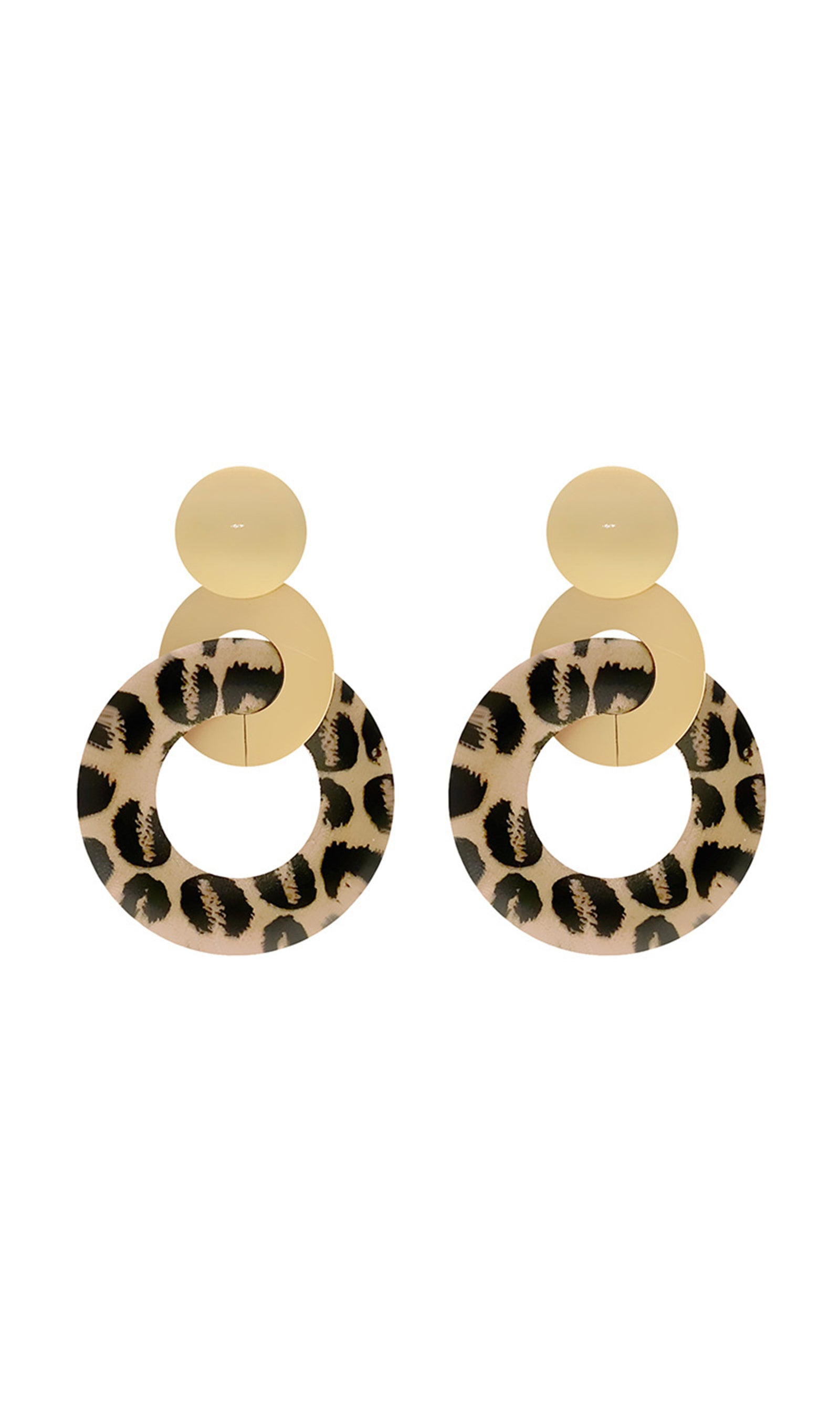 Creolen mit Leopardenmuster