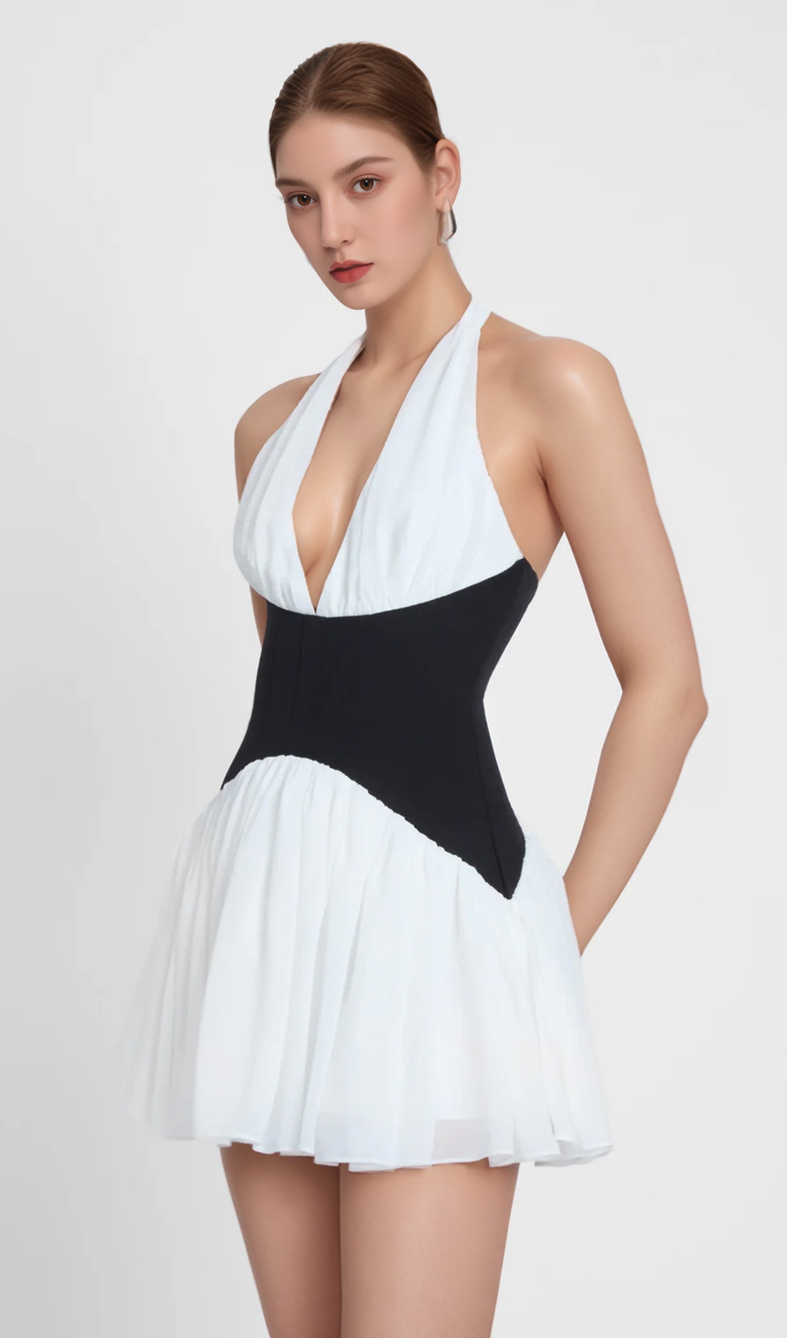 Contrast Corset Mini Dress