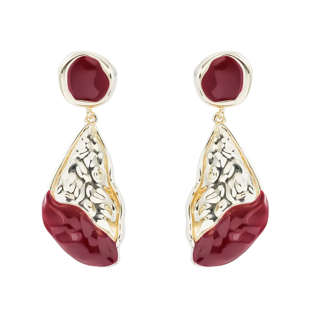 Yorick Ancora Red Stud Earrings