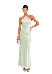 Midikleid in A-Linie mit Blumenmuster und Laternenärmeln