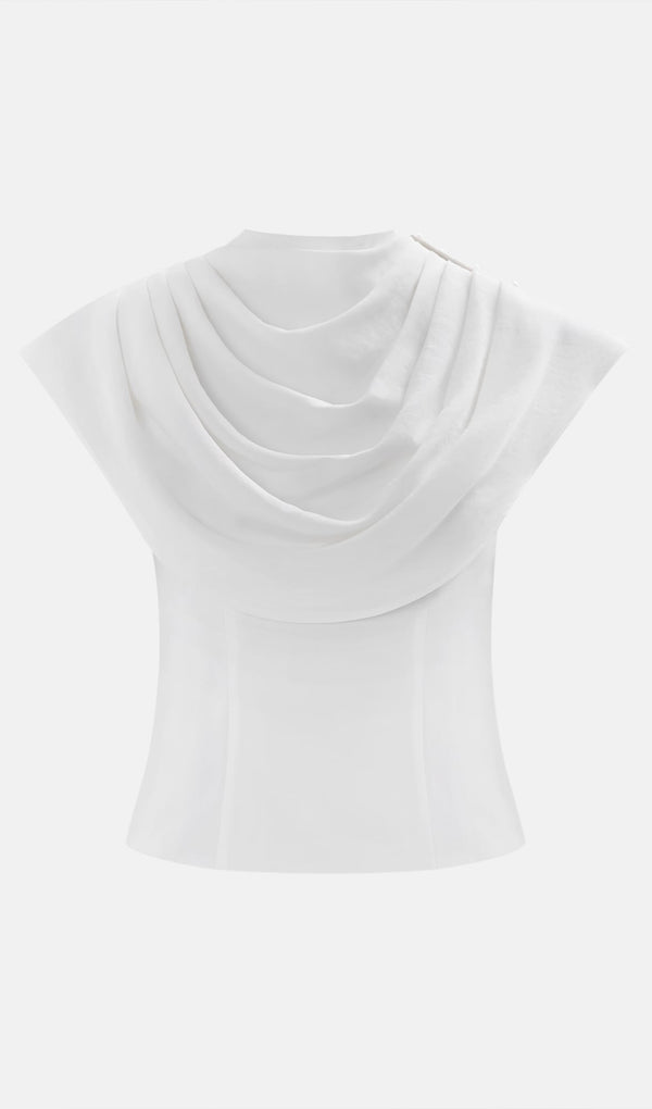 Flared Top With Draped Chest
