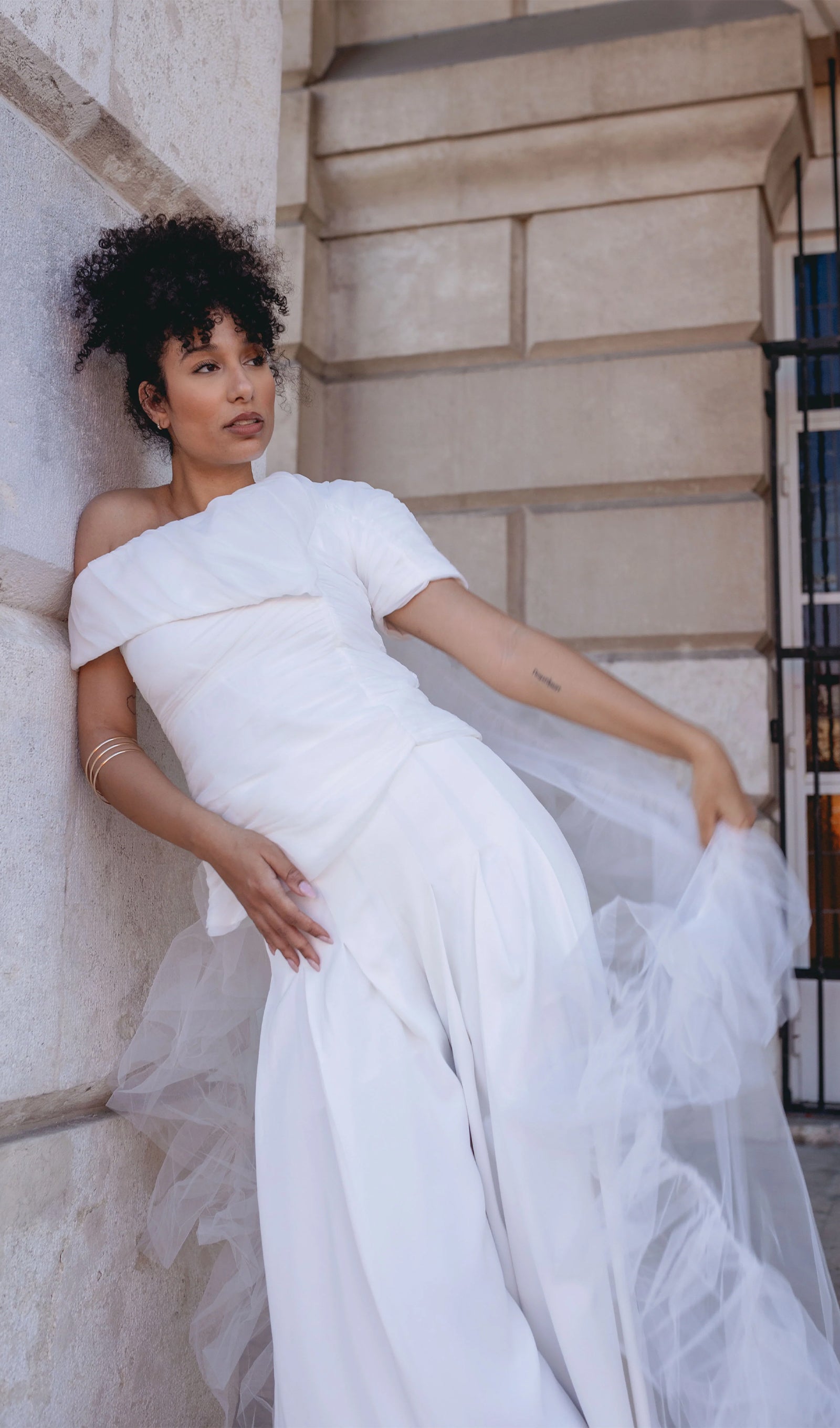 White Two Piece Pant Suit