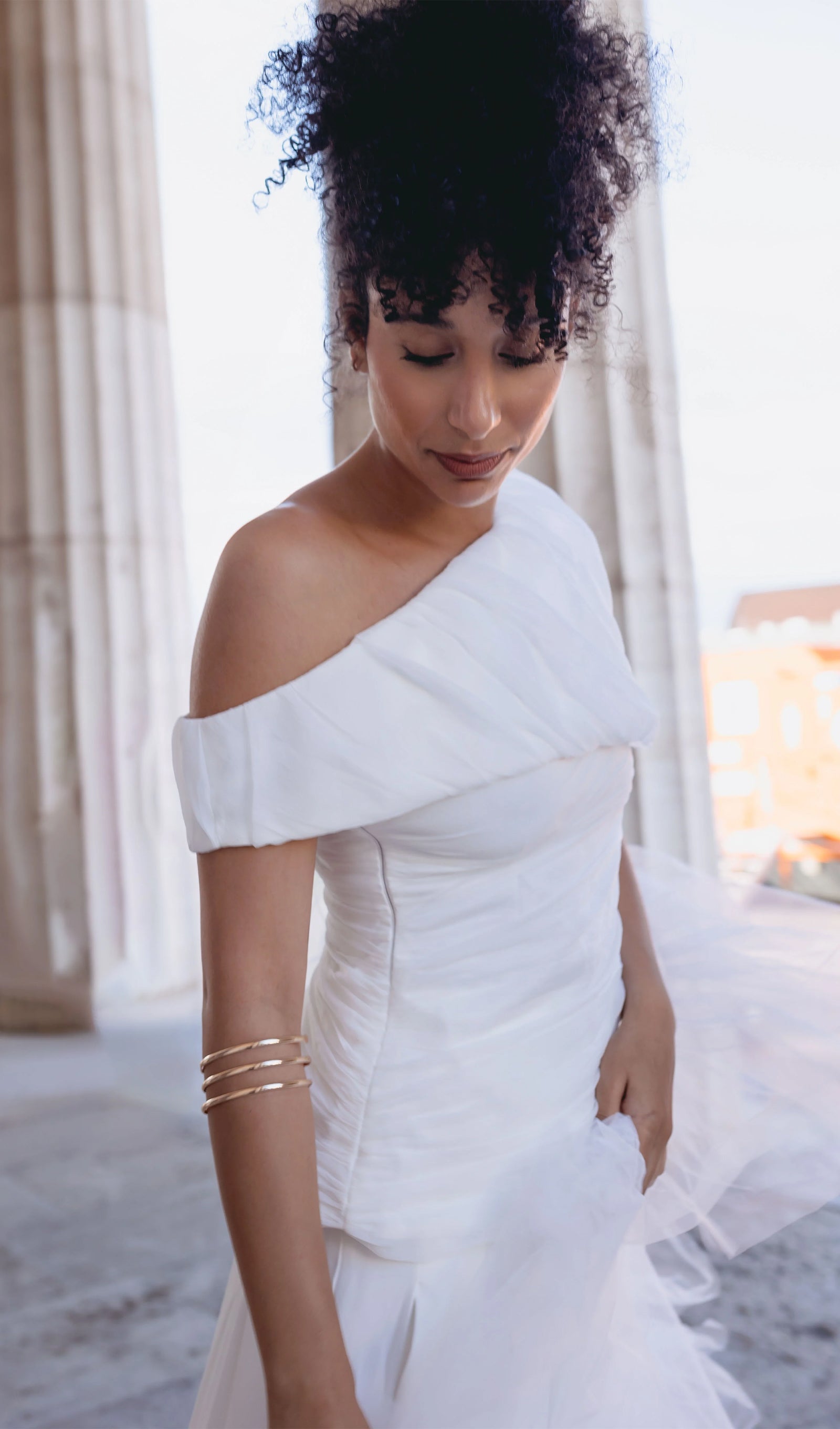 White Two Piece Pant Suit