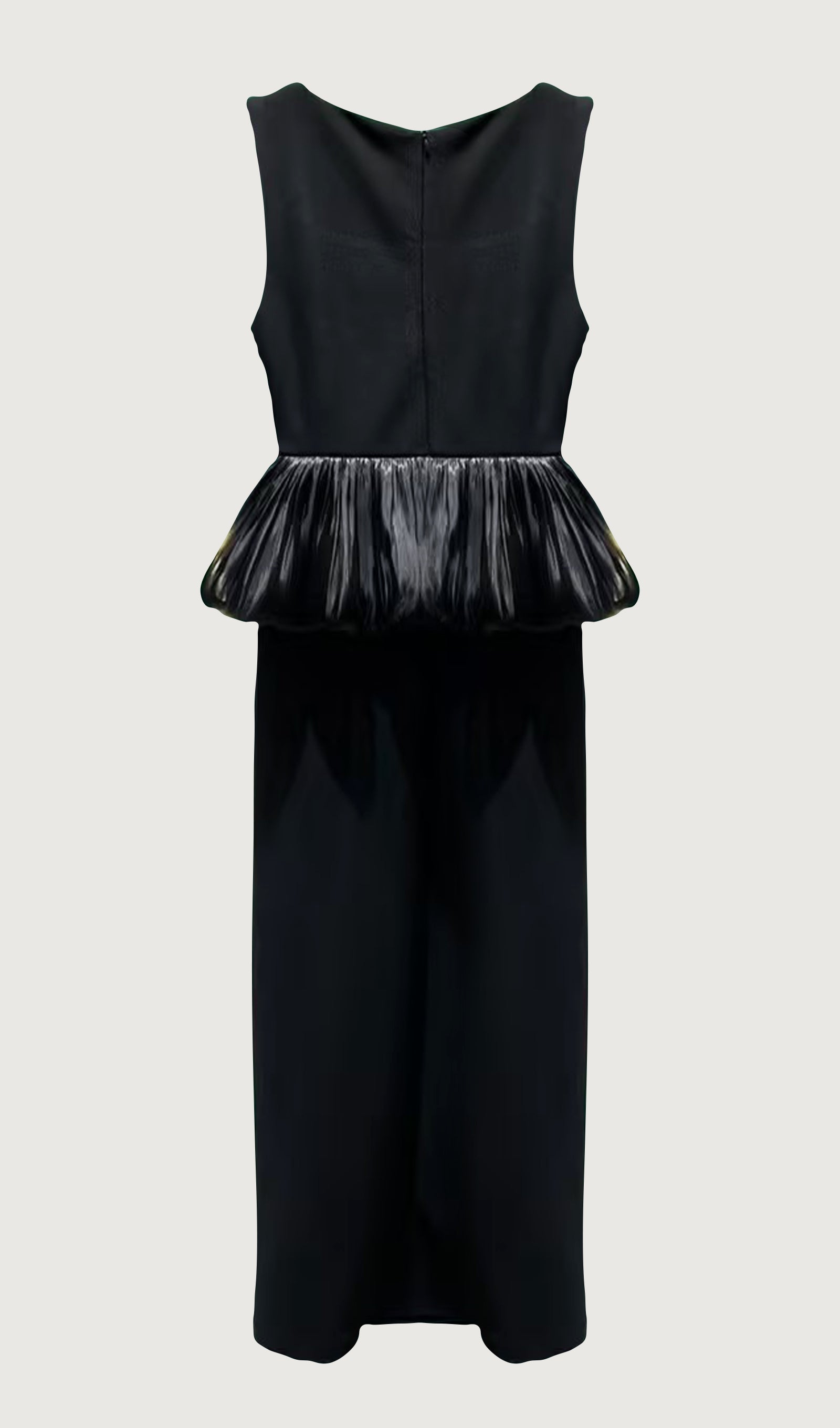 Ruffle Hem Slit Midi Dress
