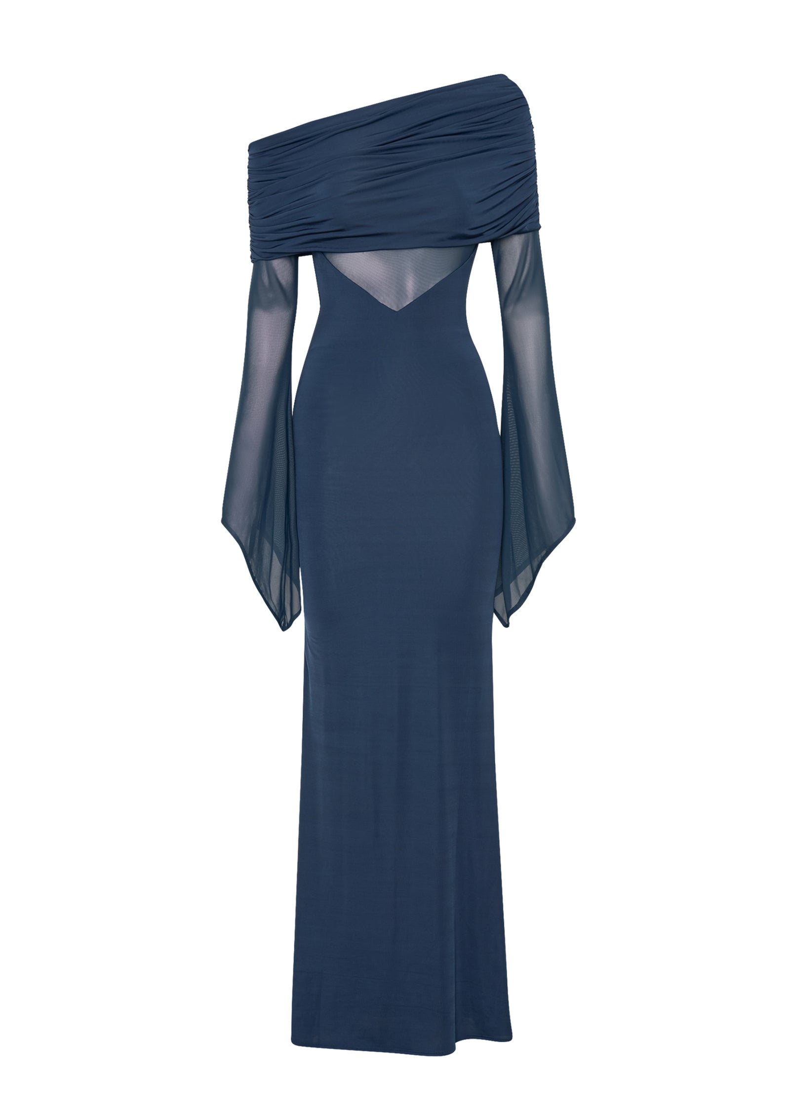 Midikleid in A-Linie mit Blumenmuster und Laternenärmeln