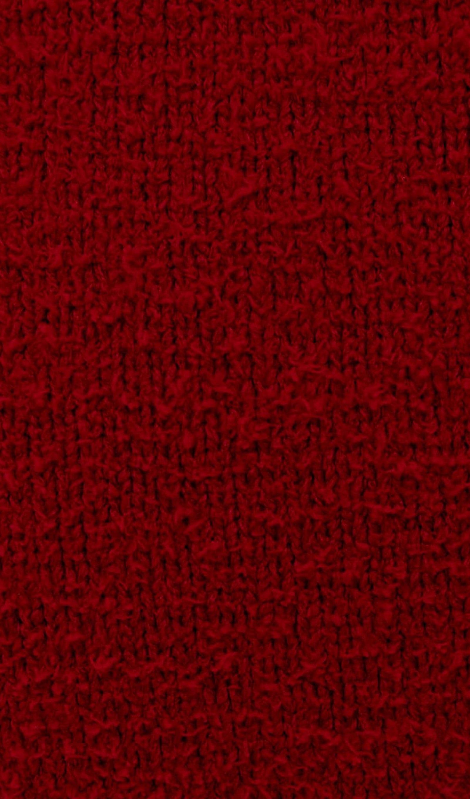 Textured Knitted Jumper & Mini Skirt Set Red
