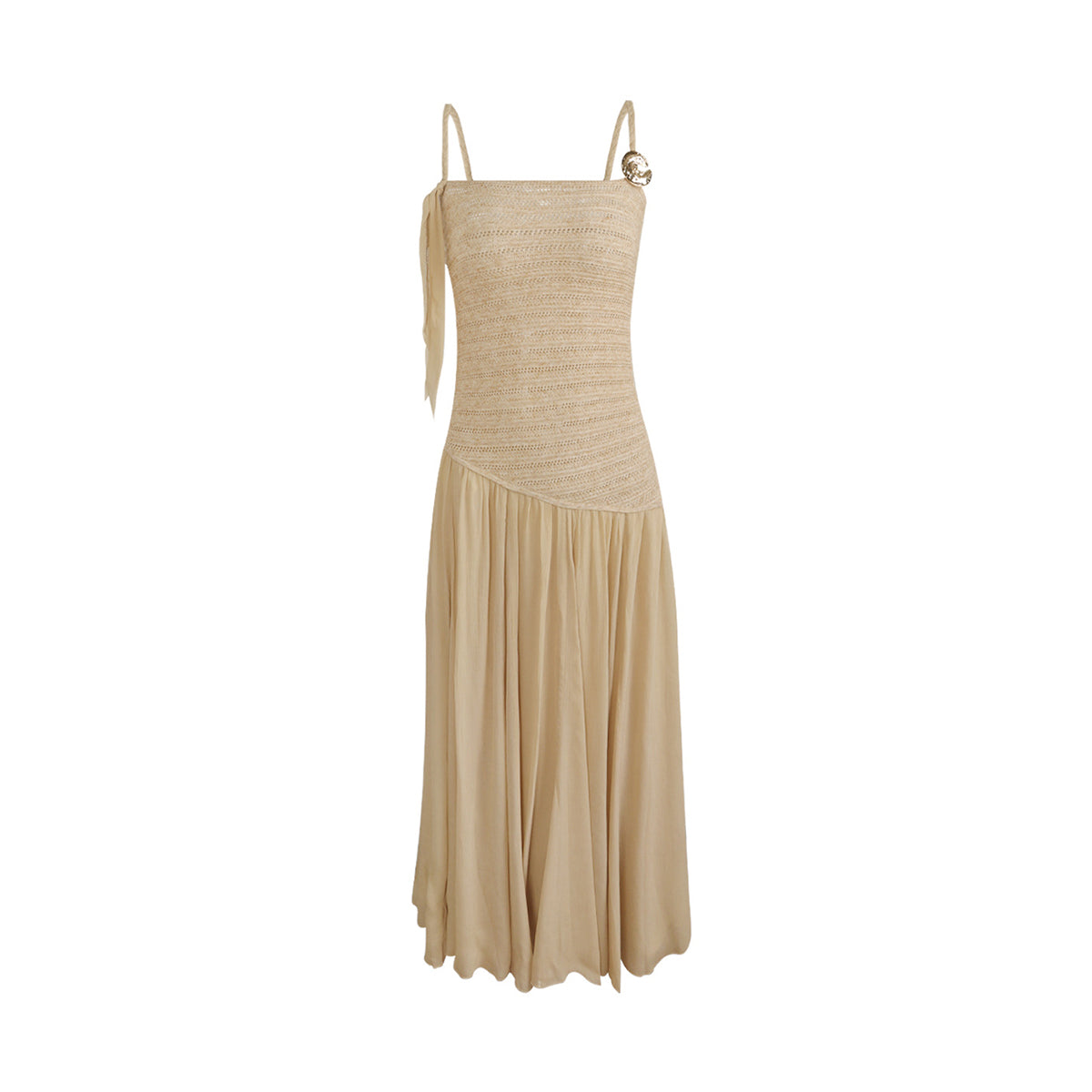 Midikleid in A-Linie mit Blumenmuster und Laternenärmeln