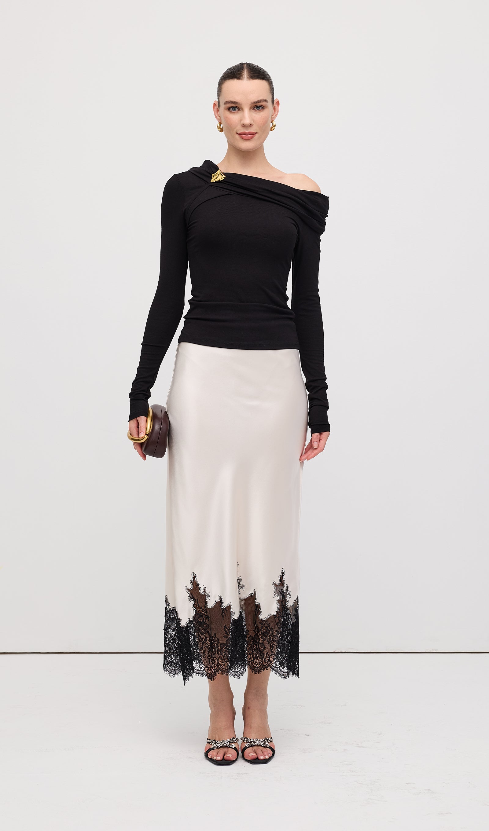 Pleated Off Shoulder Top