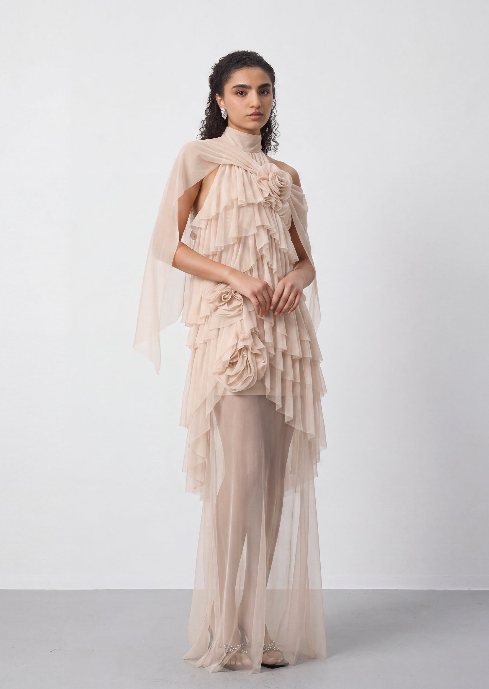 Jussi Floral Ruffled Maxi Dress