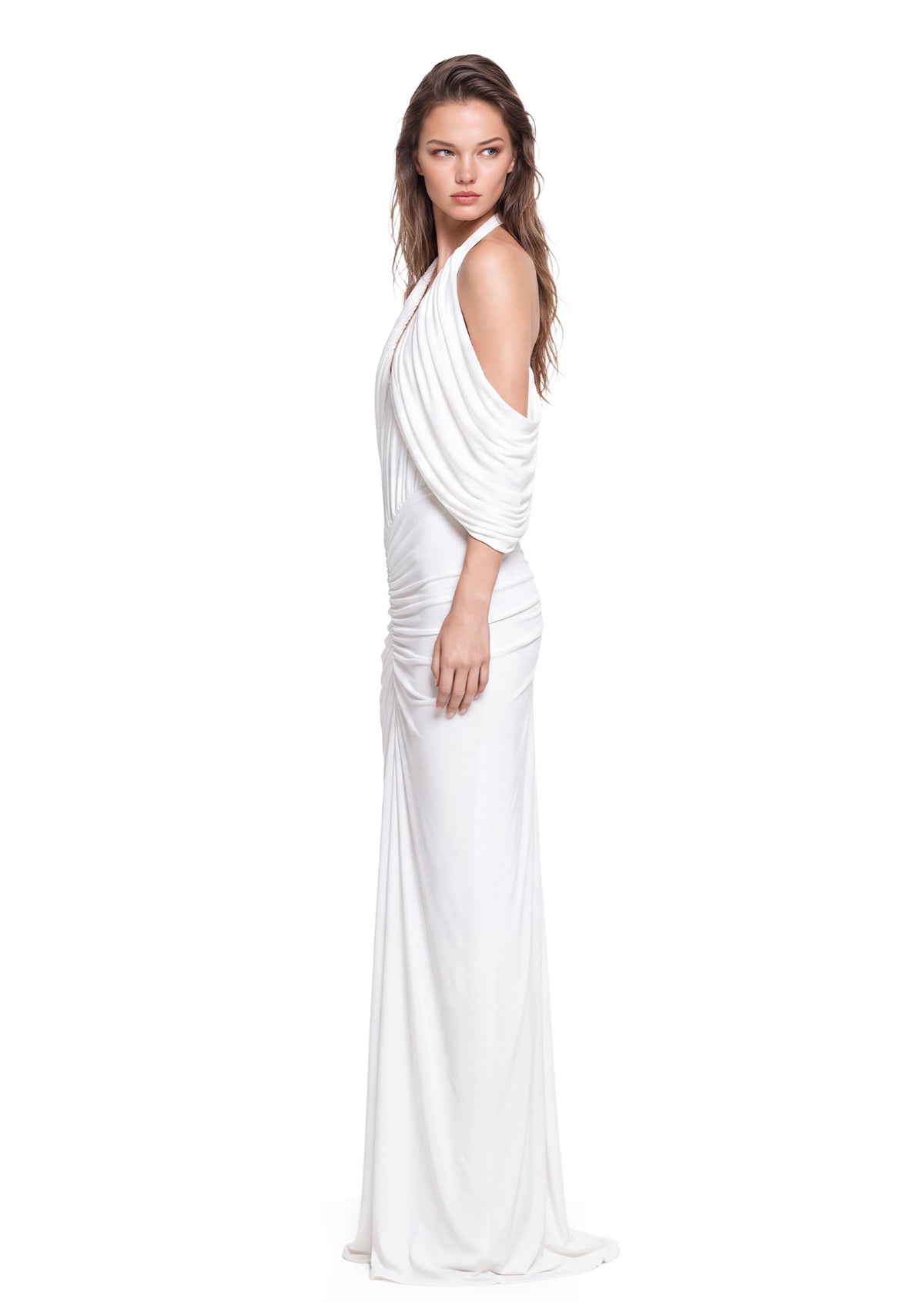 Zareh Halter Neck Backless Maxi Dress