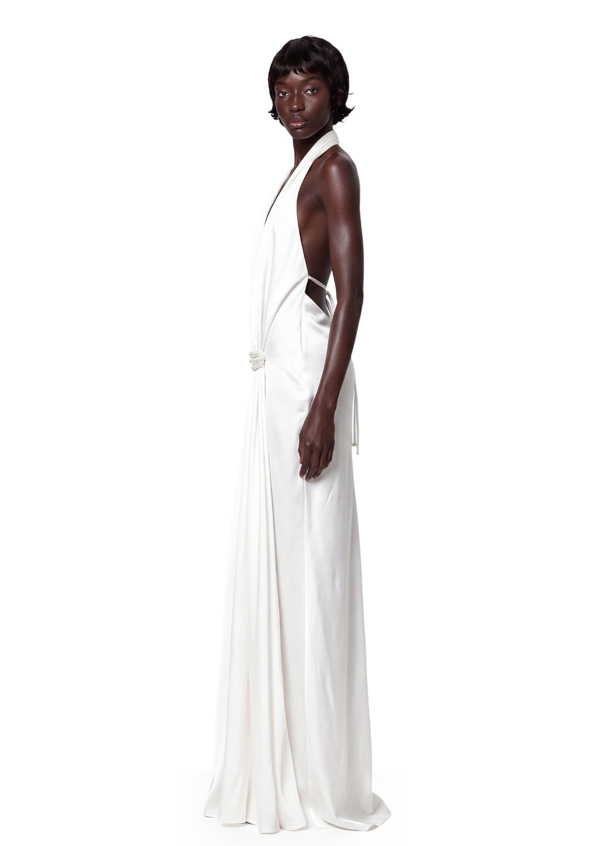 Midikleid in A-Linie mit Blumenmuster und Laternenärmeln