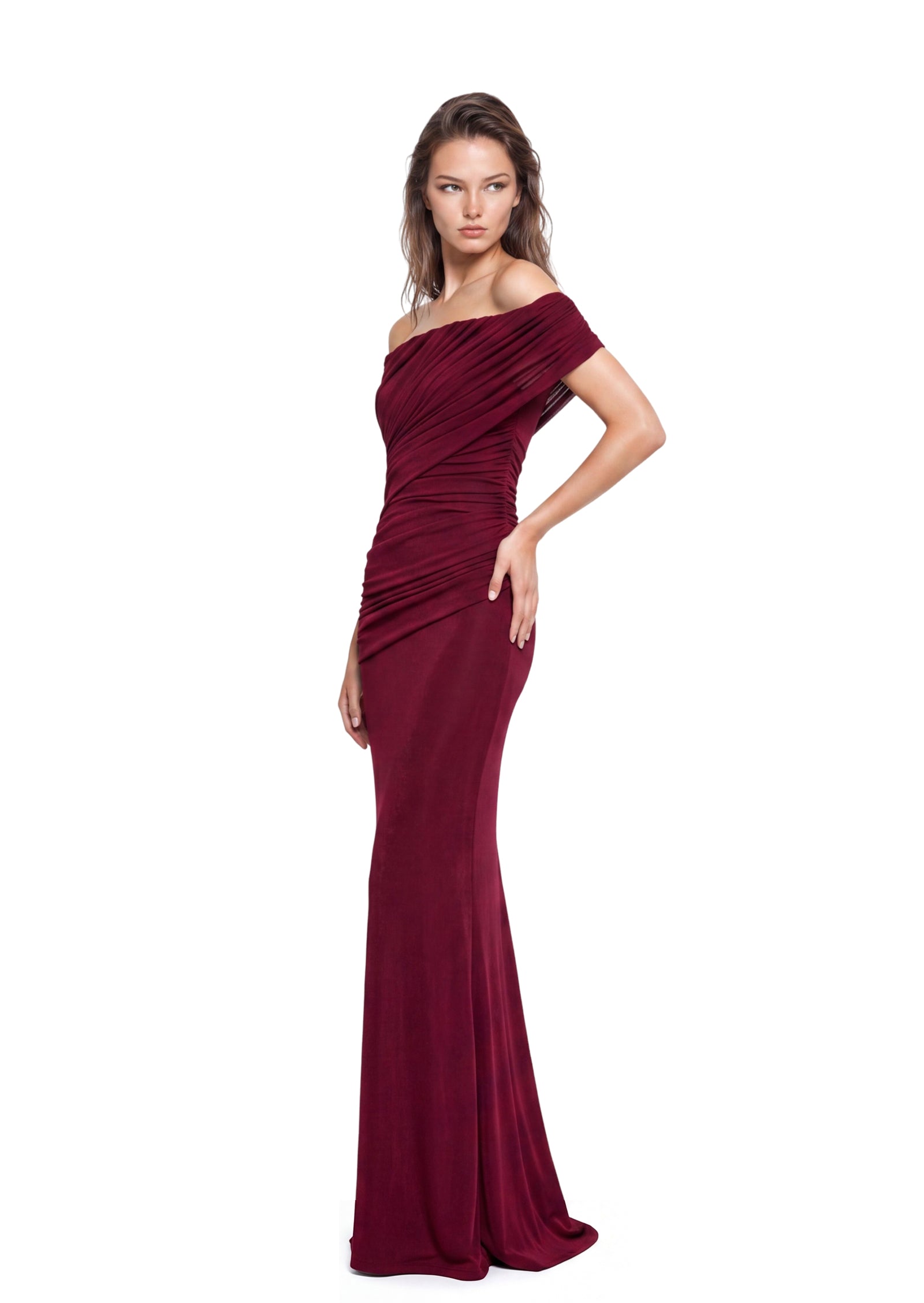 Midikleid in A-Linie mit Blumenmuster und Laternenärmeln