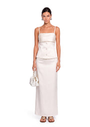 Midikleid in A-Linie mit Blumenmuster und Laternenärmeln