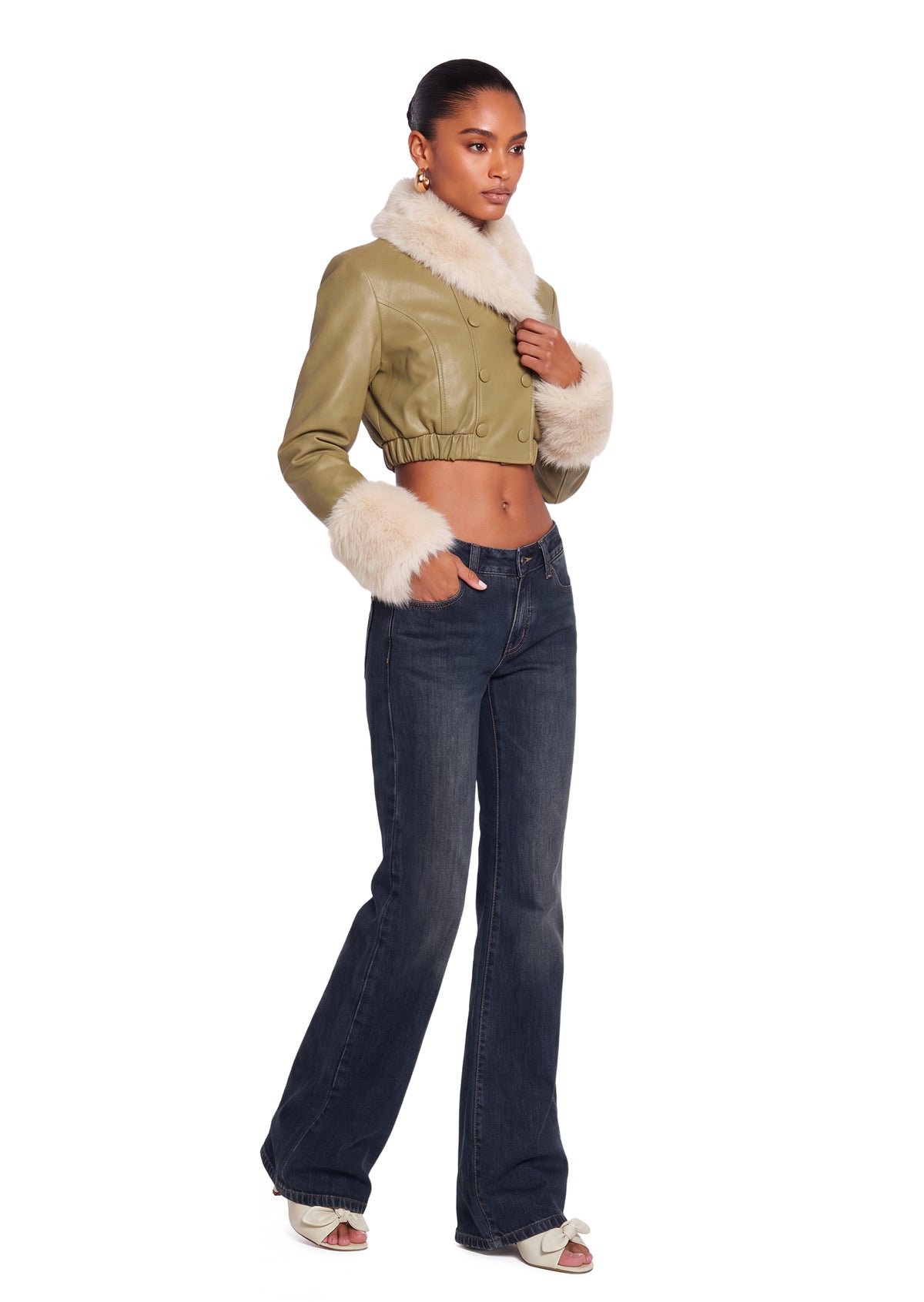 Aaltje Pu Leather Jacket
