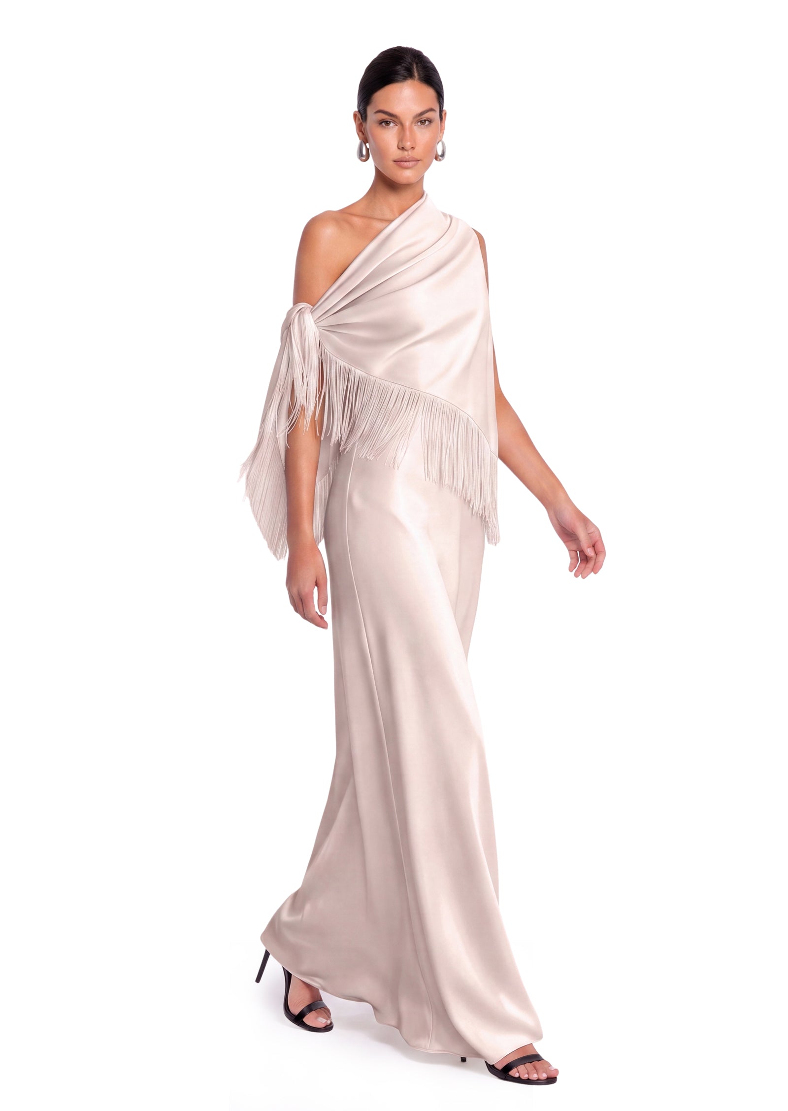 Midikleid in A-Linie mit Blumenmuster und Laternenärmeln