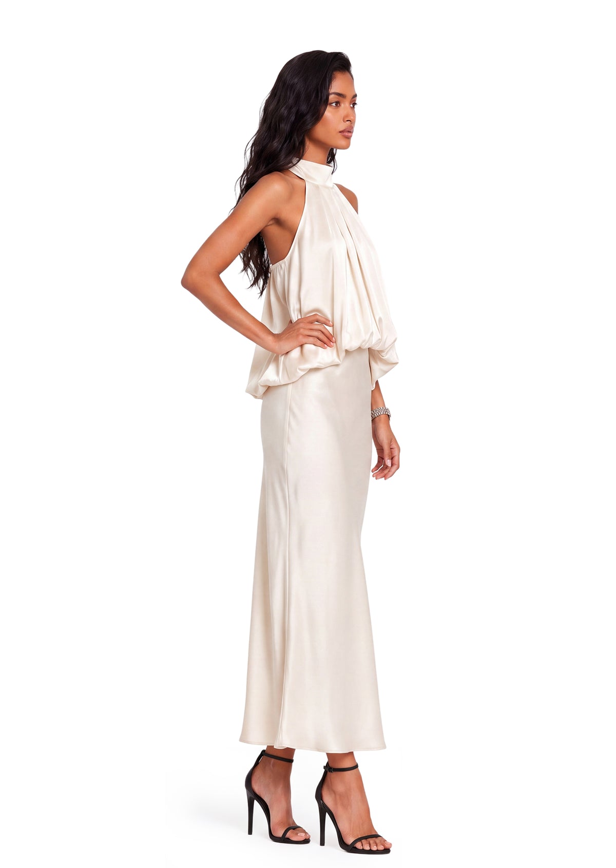 Sadelle Halter Neck Sleeveless Midi Dress