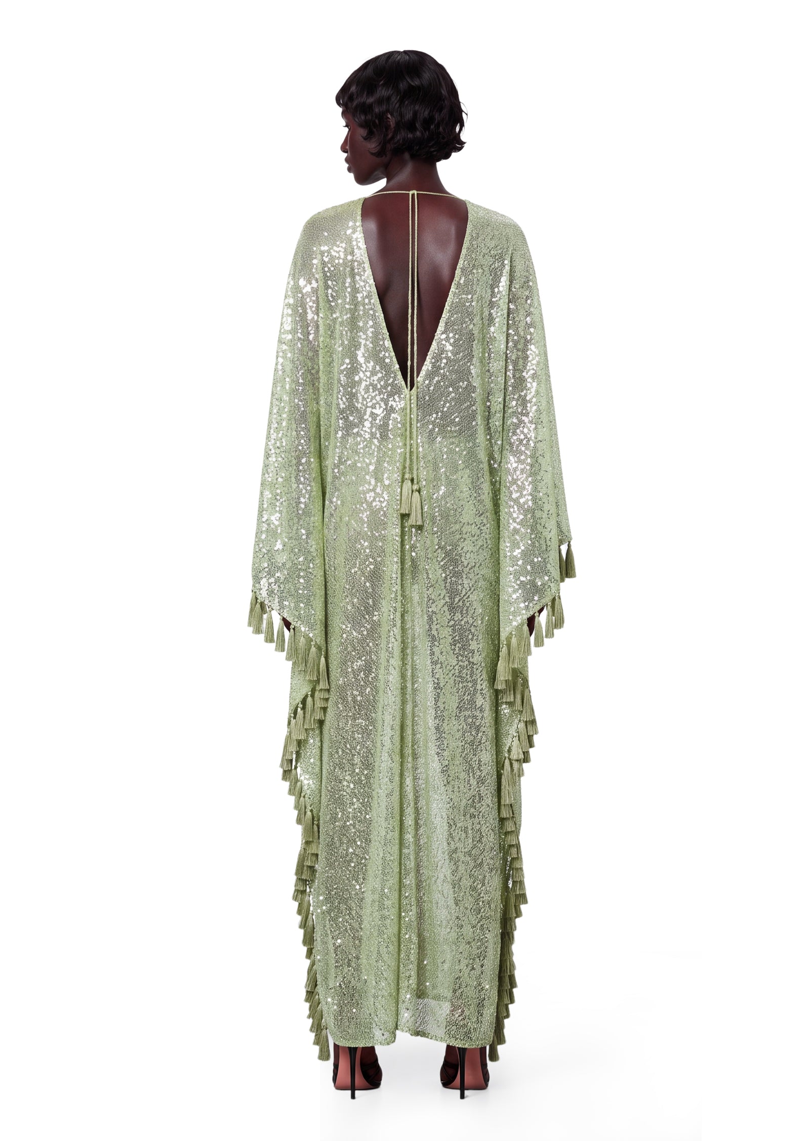 Midikleid in A-Linie mit Blumenmuster und Laternenärmeln