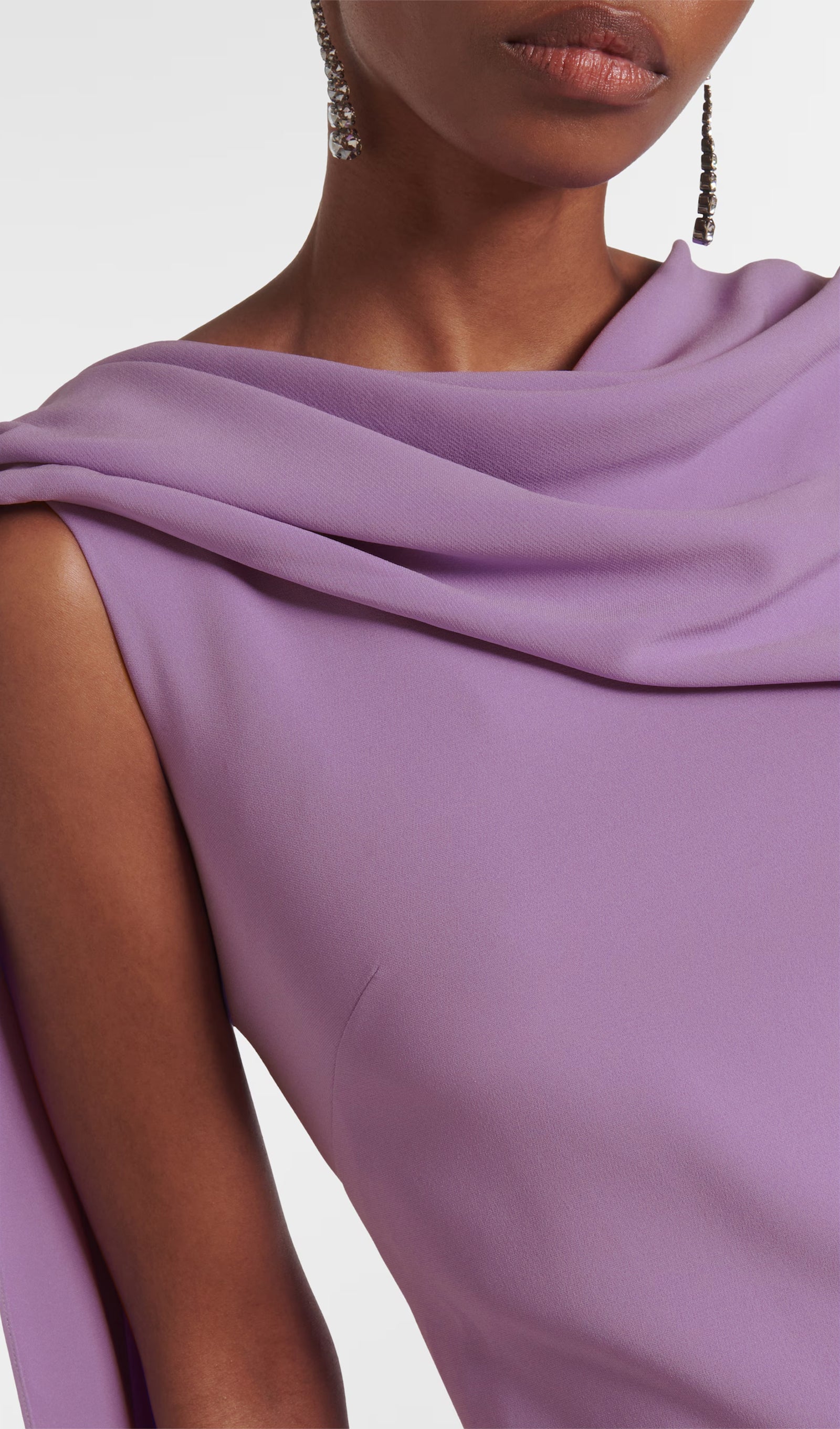 Midikleid in A-Linie mit Blumenmuster und Laternenärmeln