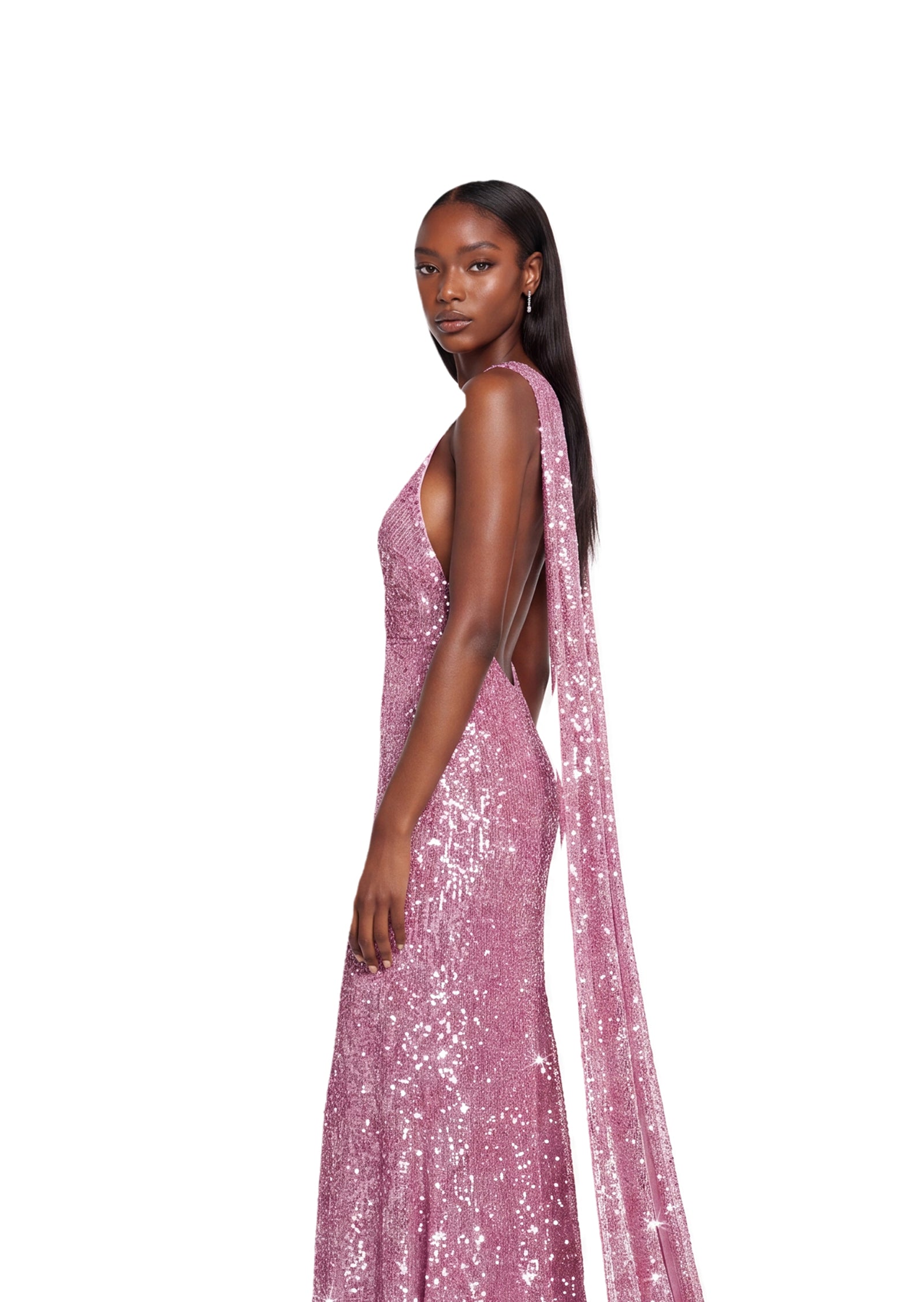 Jae Open Back Maxi Dress In Pink