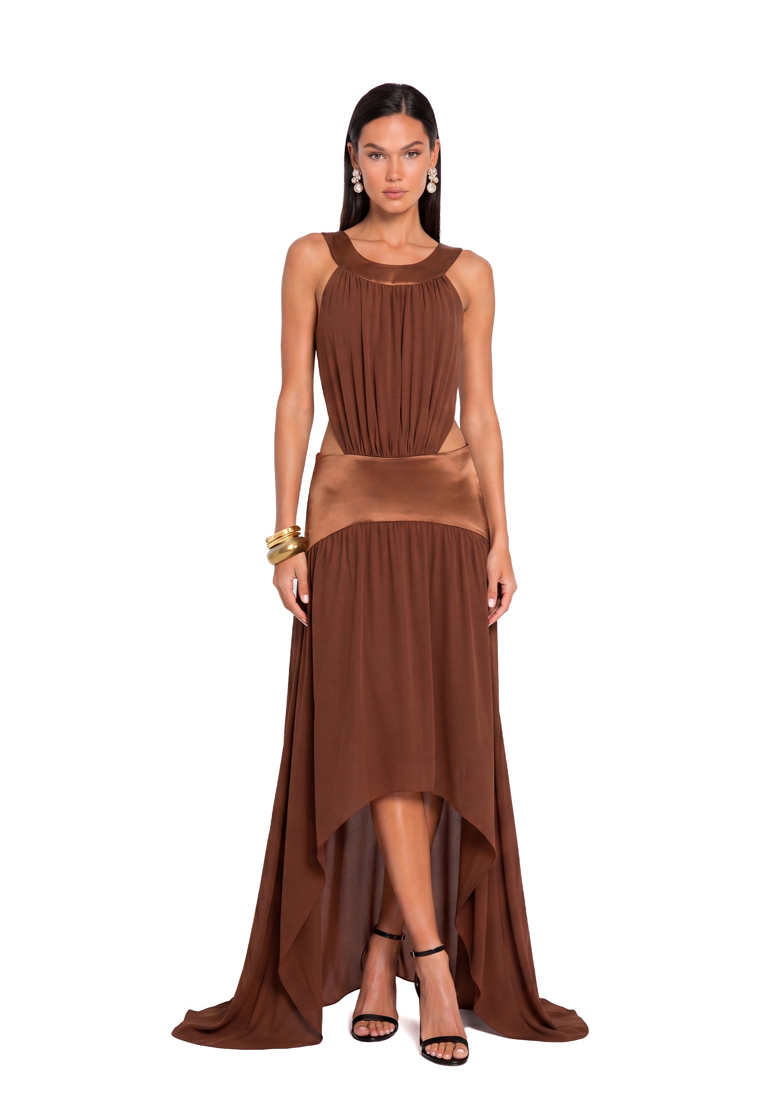 Xanthus Hollow Out Sleeveless Maxi Dress