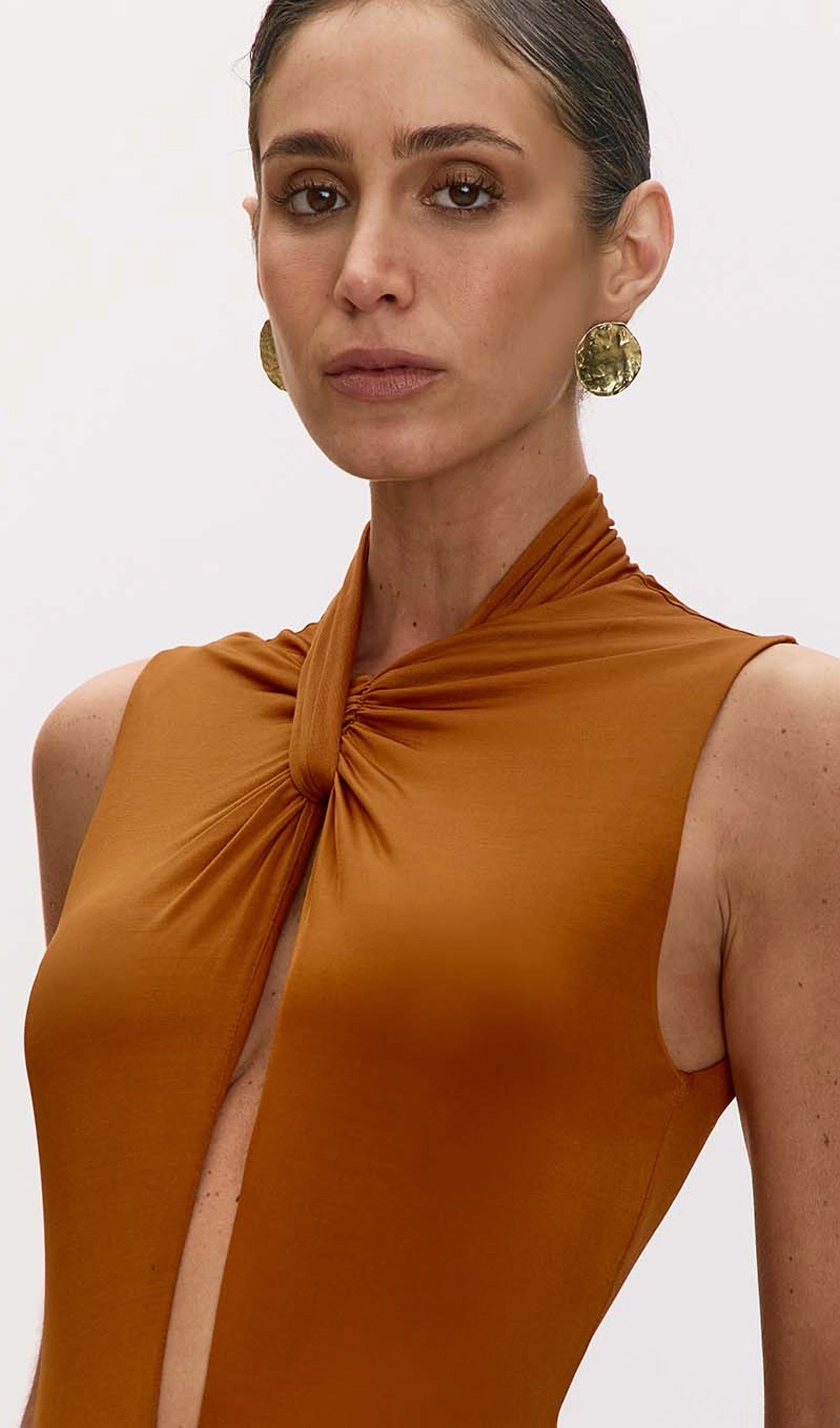 Midikleid in A-Linie mit Blumenmuster und Laternenärmeln