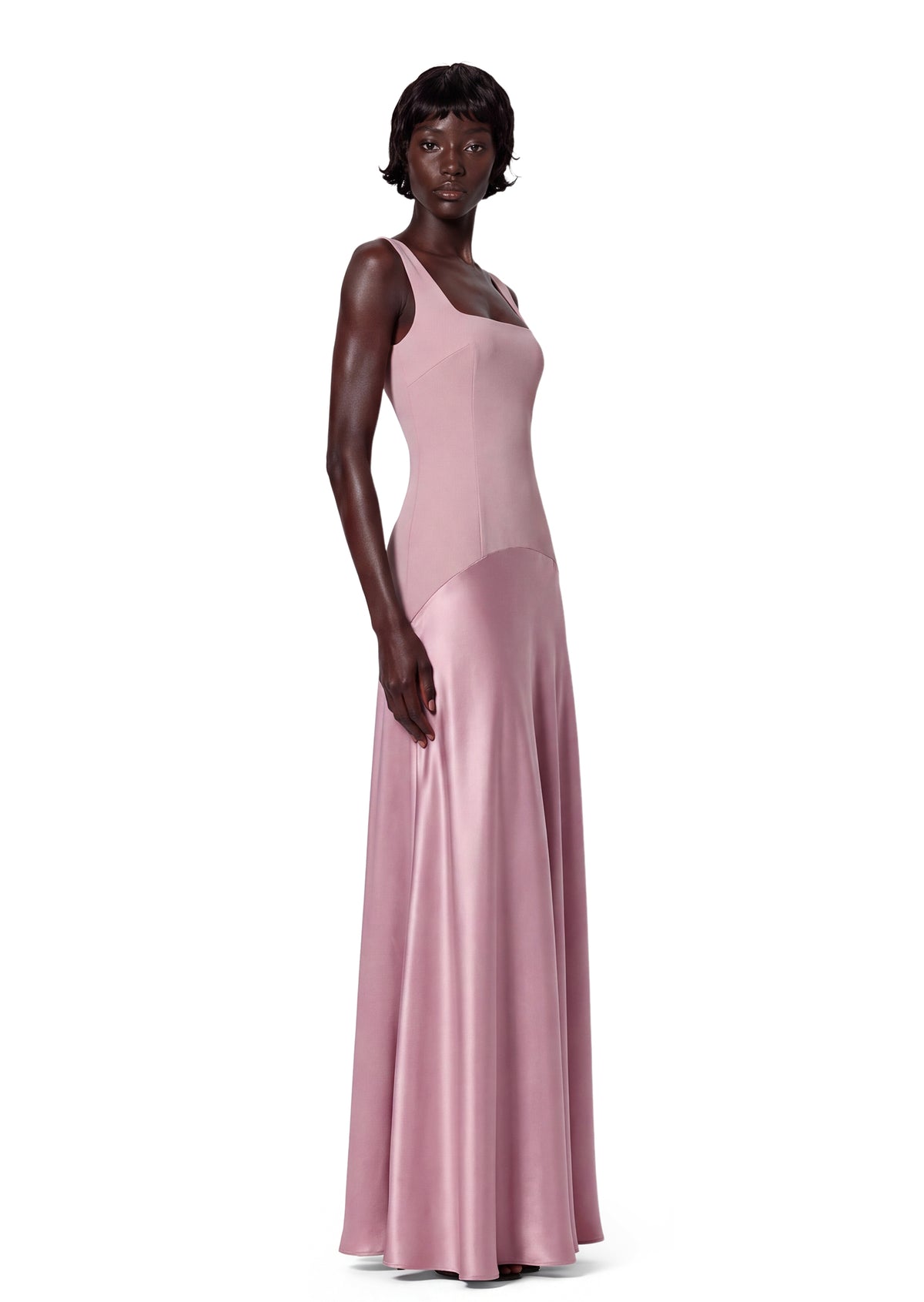 Midikleid in A-Linie mit Blumenmuster und Laternenärmeln
