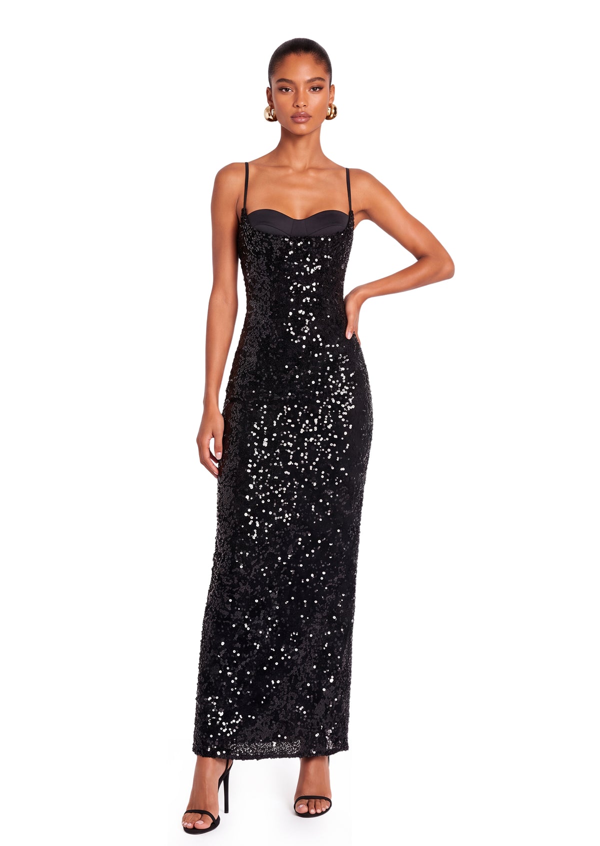 Gagenia Sequin Sleeveless Maxi Dress