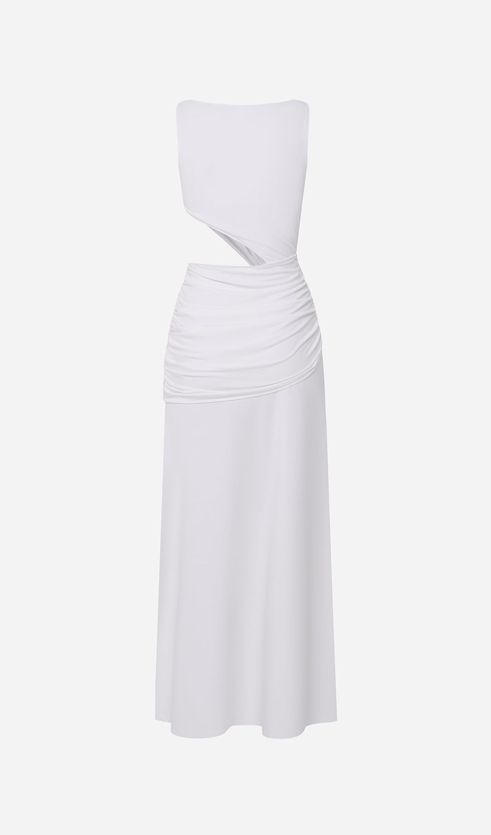 Draping And Shell Decorations Maxi Dress