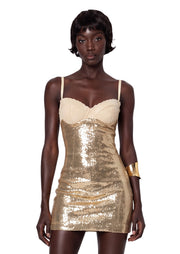 Yoshi Lace  Sequin Mini Dress