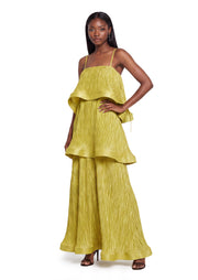 Midikleid in A-Linie mit Blumenmuster und Laternenärmeln