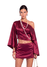 Midikleid in A-Linie mit Blumenmuster und Laternenärmeln