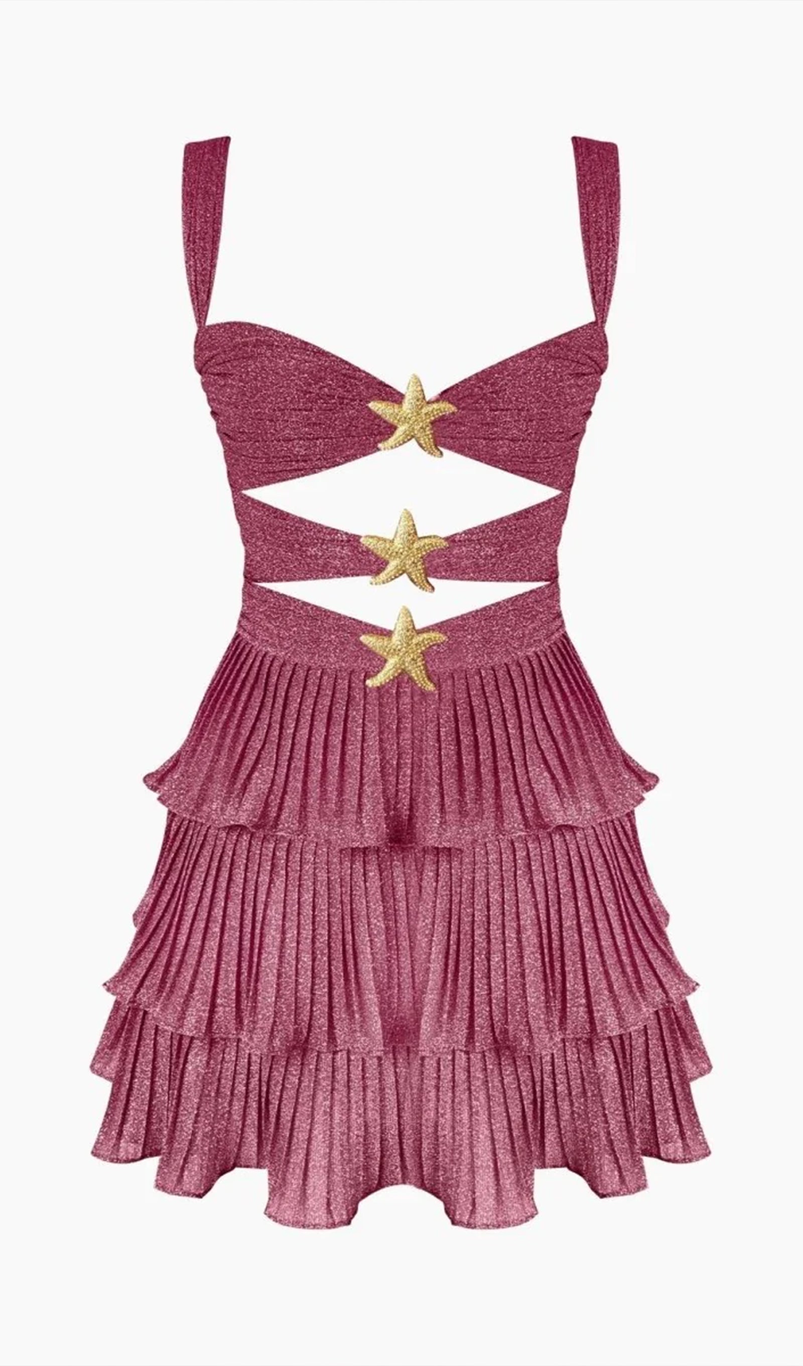 Midikleid in A-Linie mit Blumenmuster und Laternenärmeln