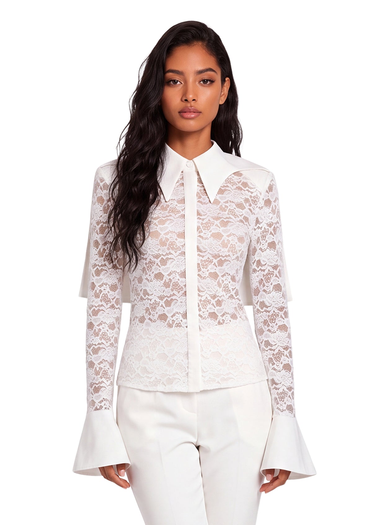 Aaliyah Bell Sleeve Lace Top