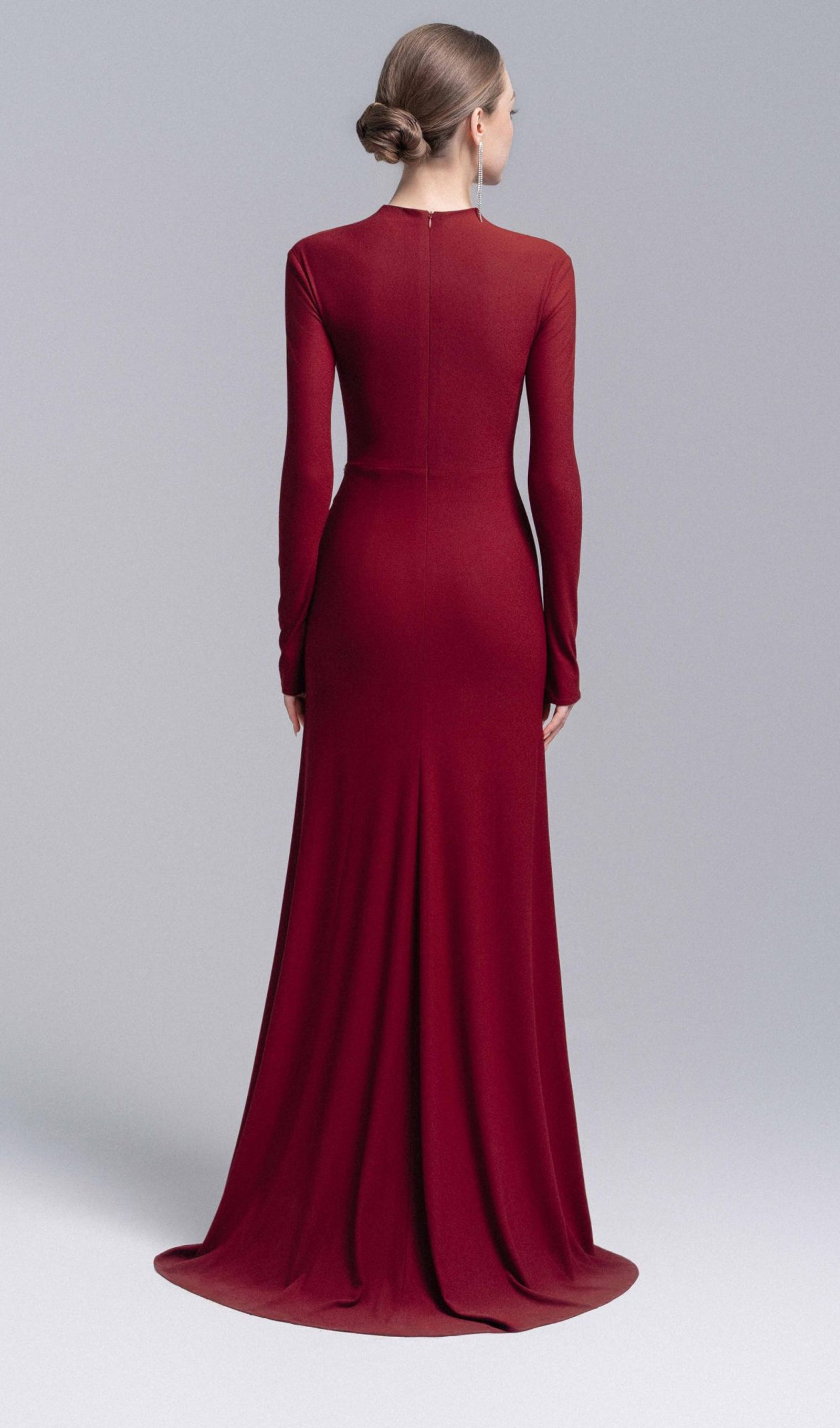 Bodice Mermaid Maxi Dress In Red