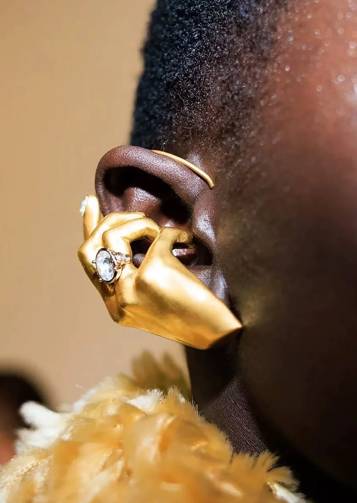 Edana Palm Inlaid Ear Cuff