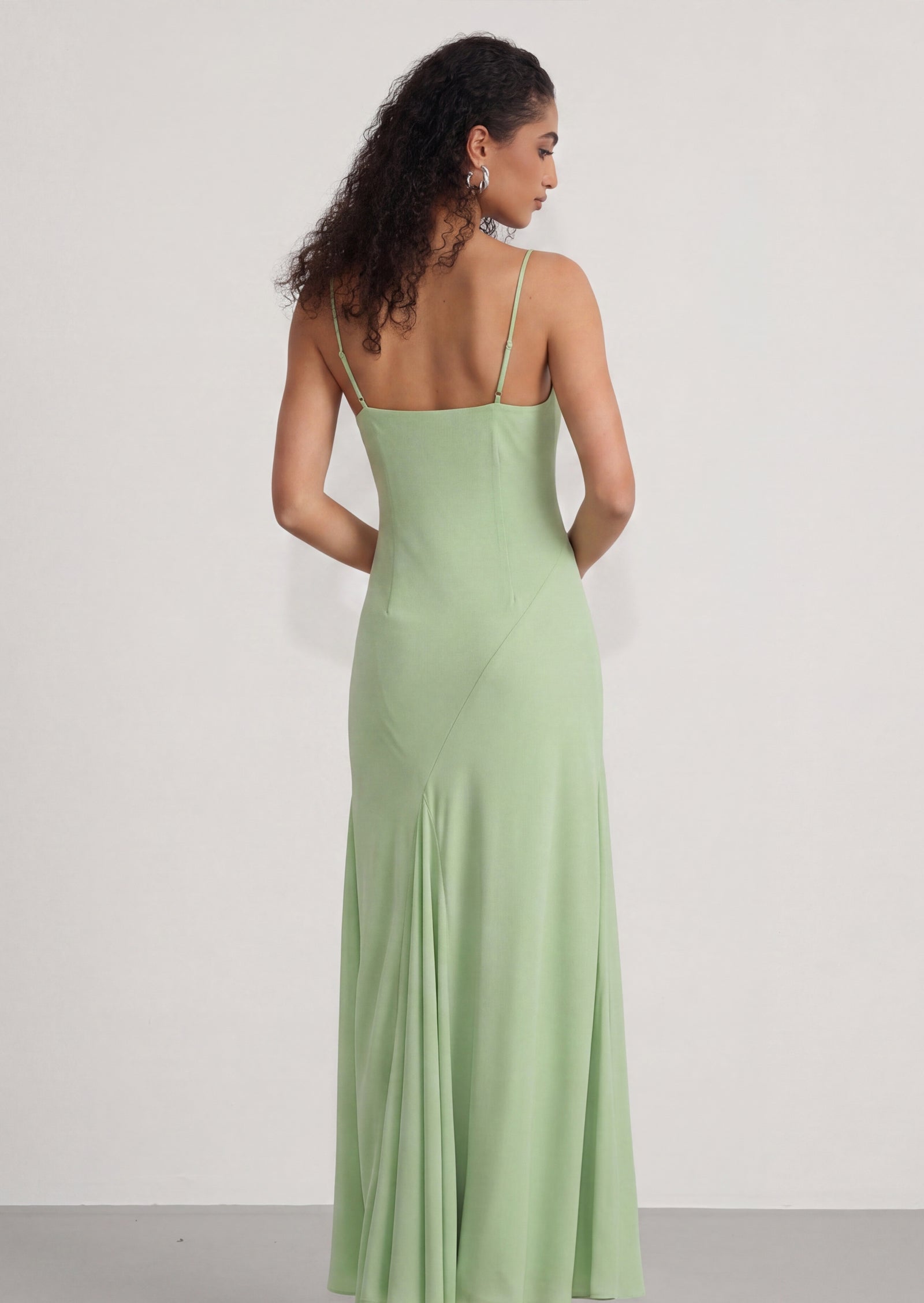 Vilma Chiffon Maxi Dress In Sage