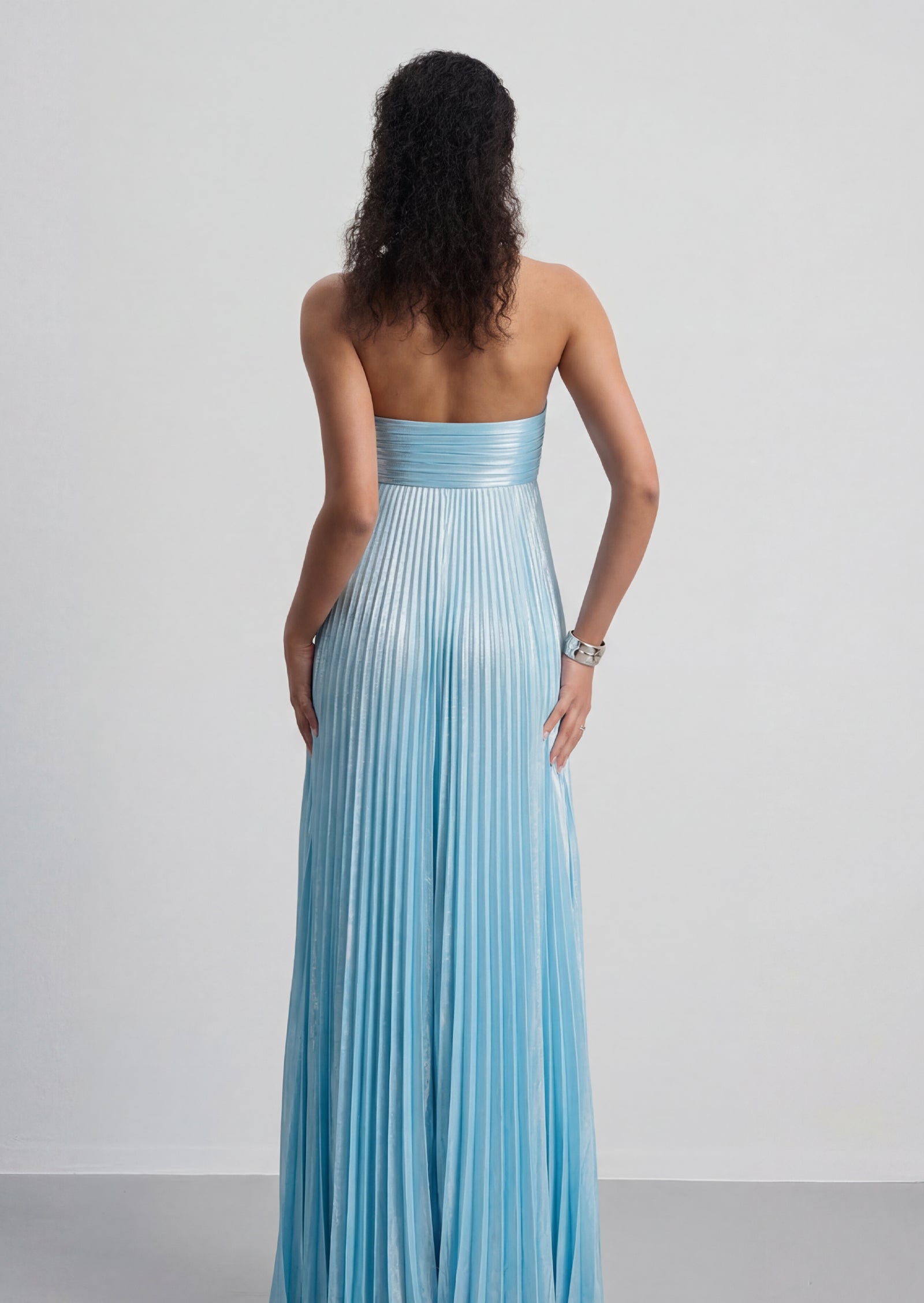 Midikleid in A-Linie mit Blumenmuster und Laternenärmeln