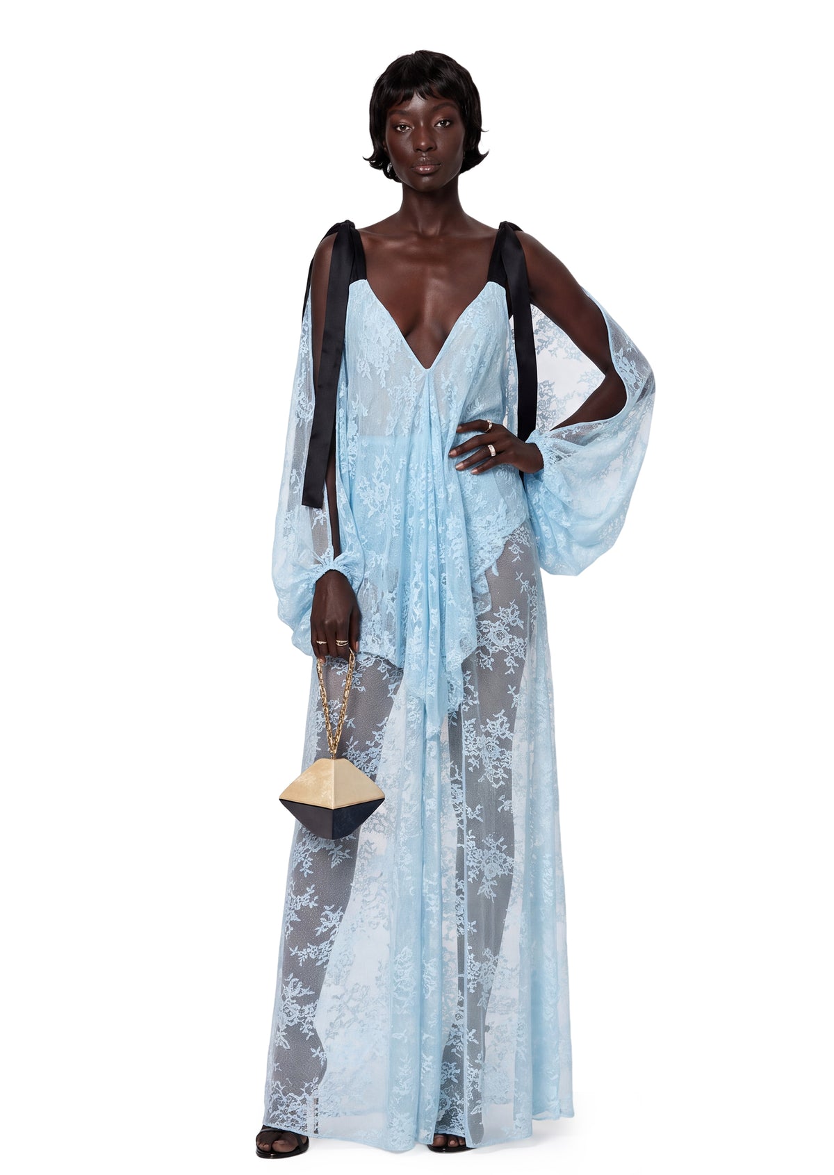 Zandra Sheer Lace Maxi Dress