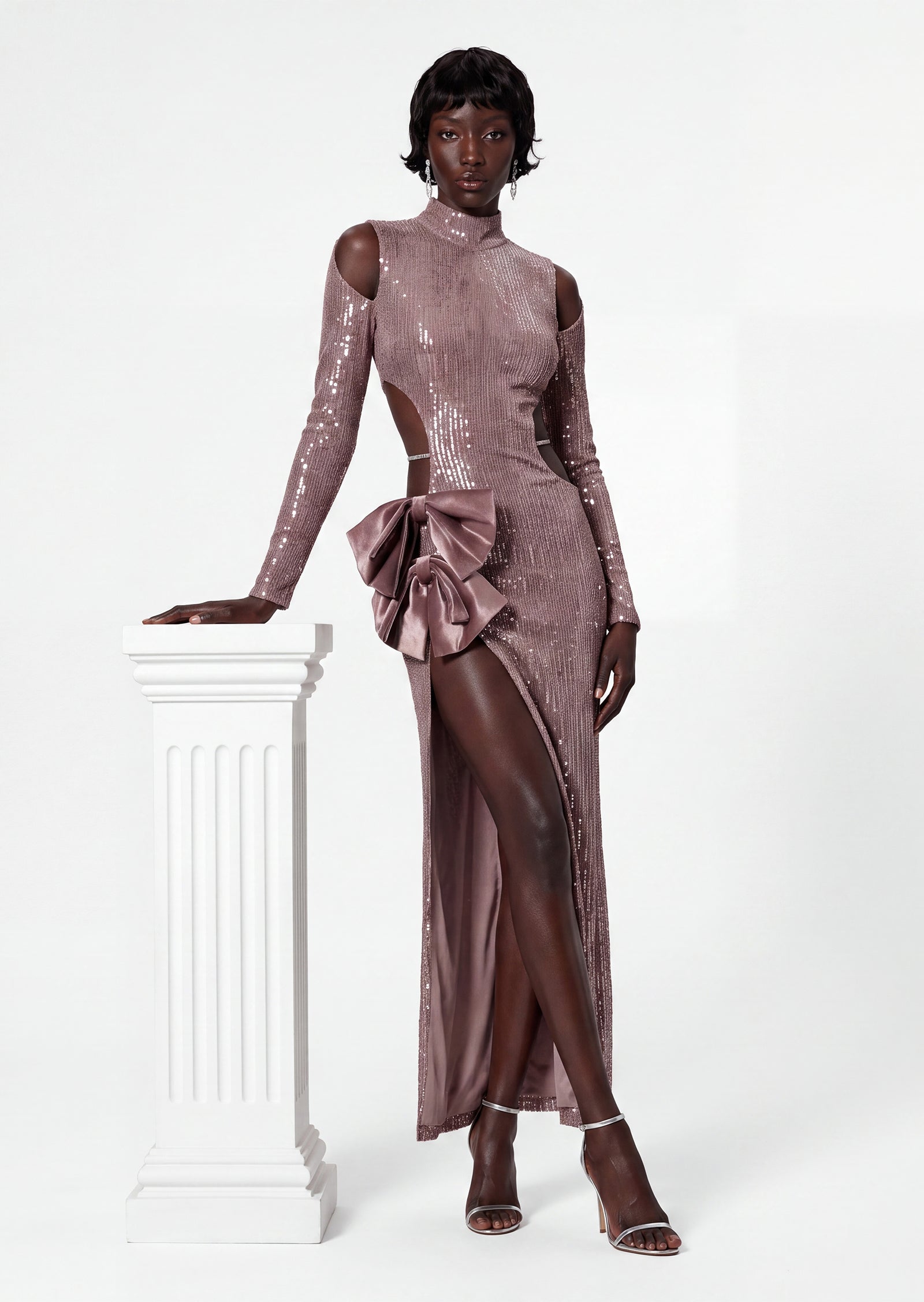 Beasley Long Sleeve Sequin Maxi Dress
