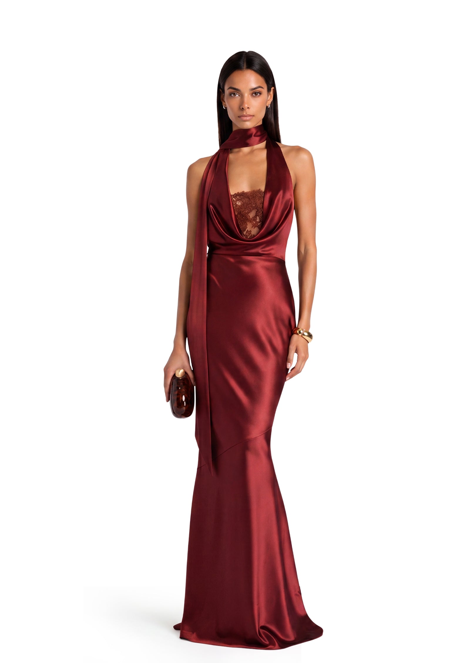 Midikleid in A-Linie mit Blumenmuster und Laternenärmeln