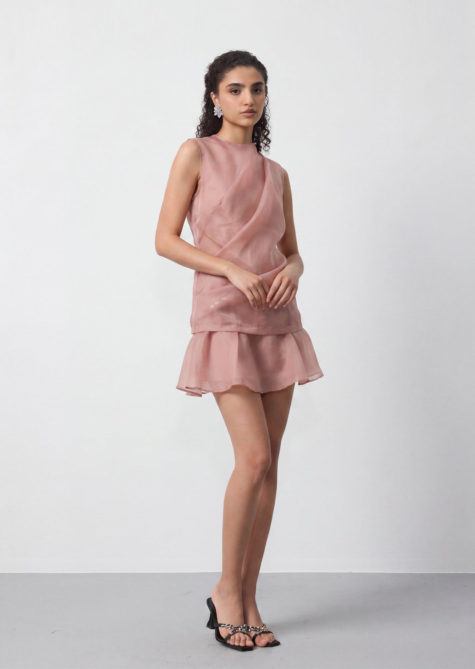 Hakula Organza Two Piece Set In Pink