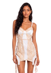 Ygritte Satin Lace Mini Dress