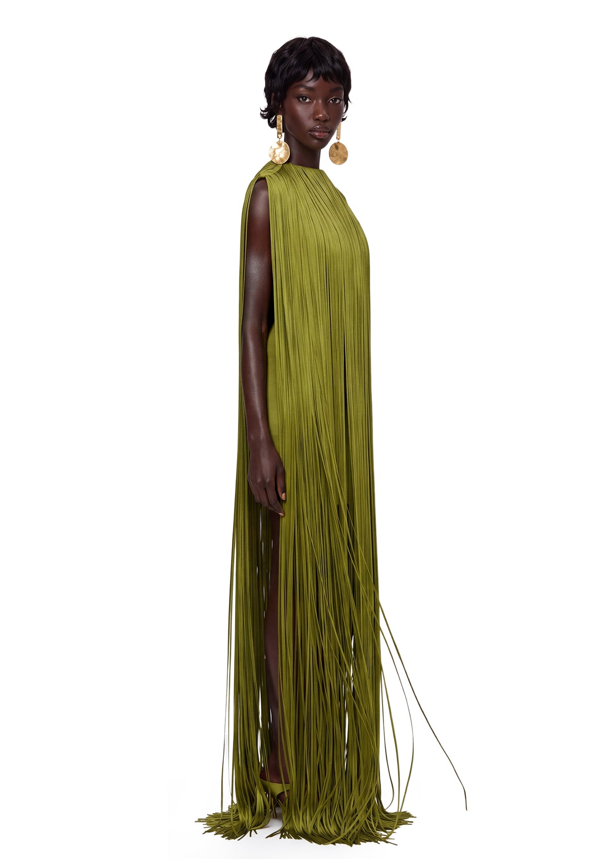 Yuzuru Sleeveless Fringe Maxi Dress