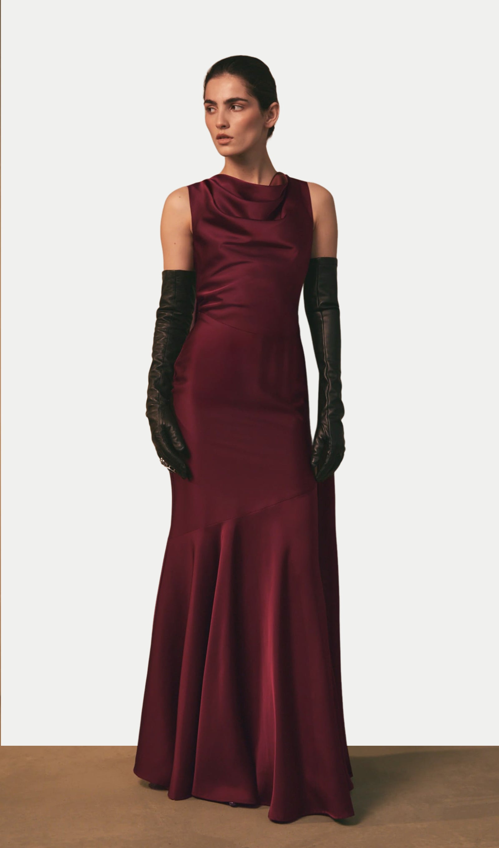 Midikleid in A-Linie mit Blumenmuster und Laternenärmeln