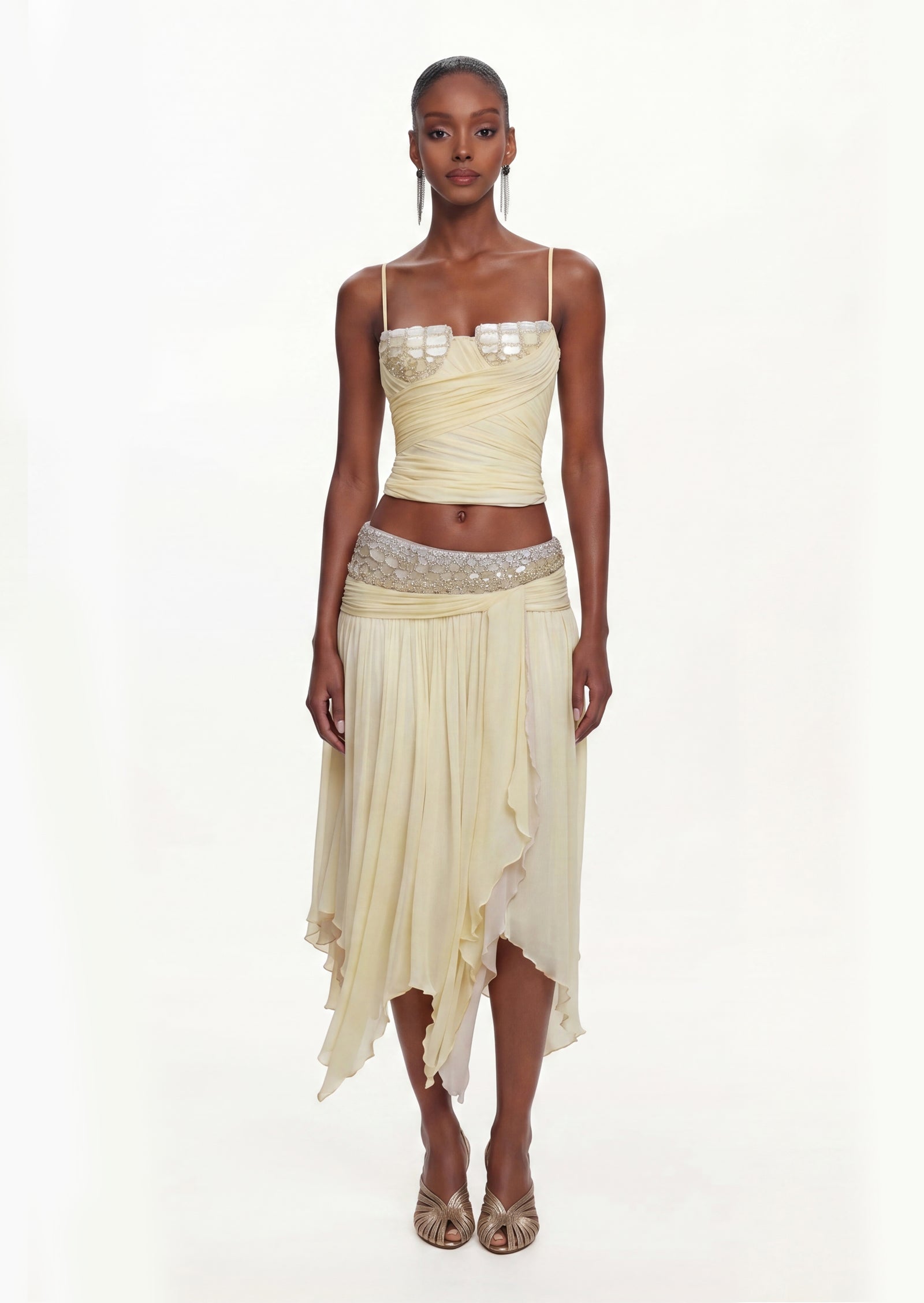 Hannie Layered Pleated Two Piece Set