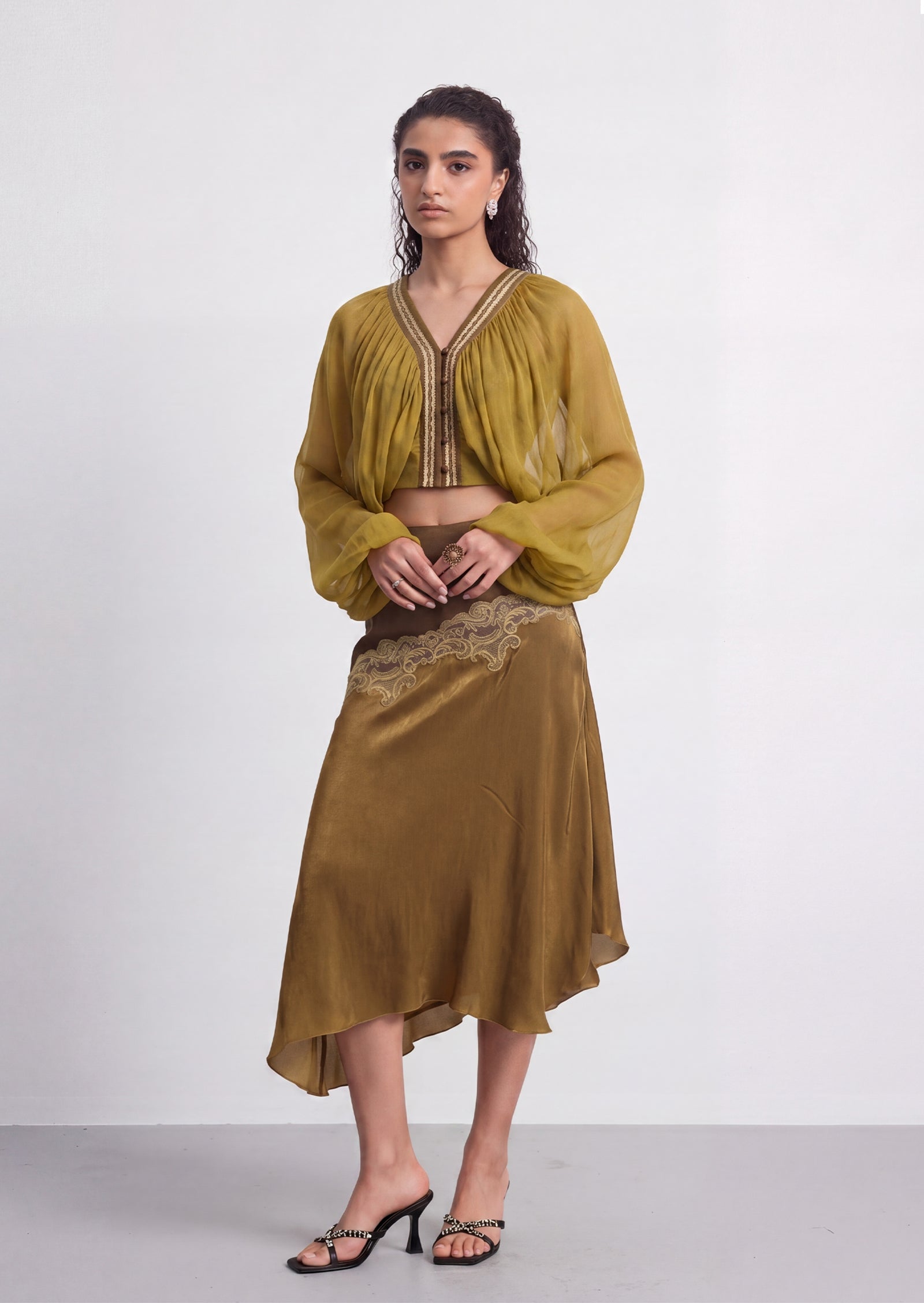 Bennett Chiffon Top & Midi Skirt Set
