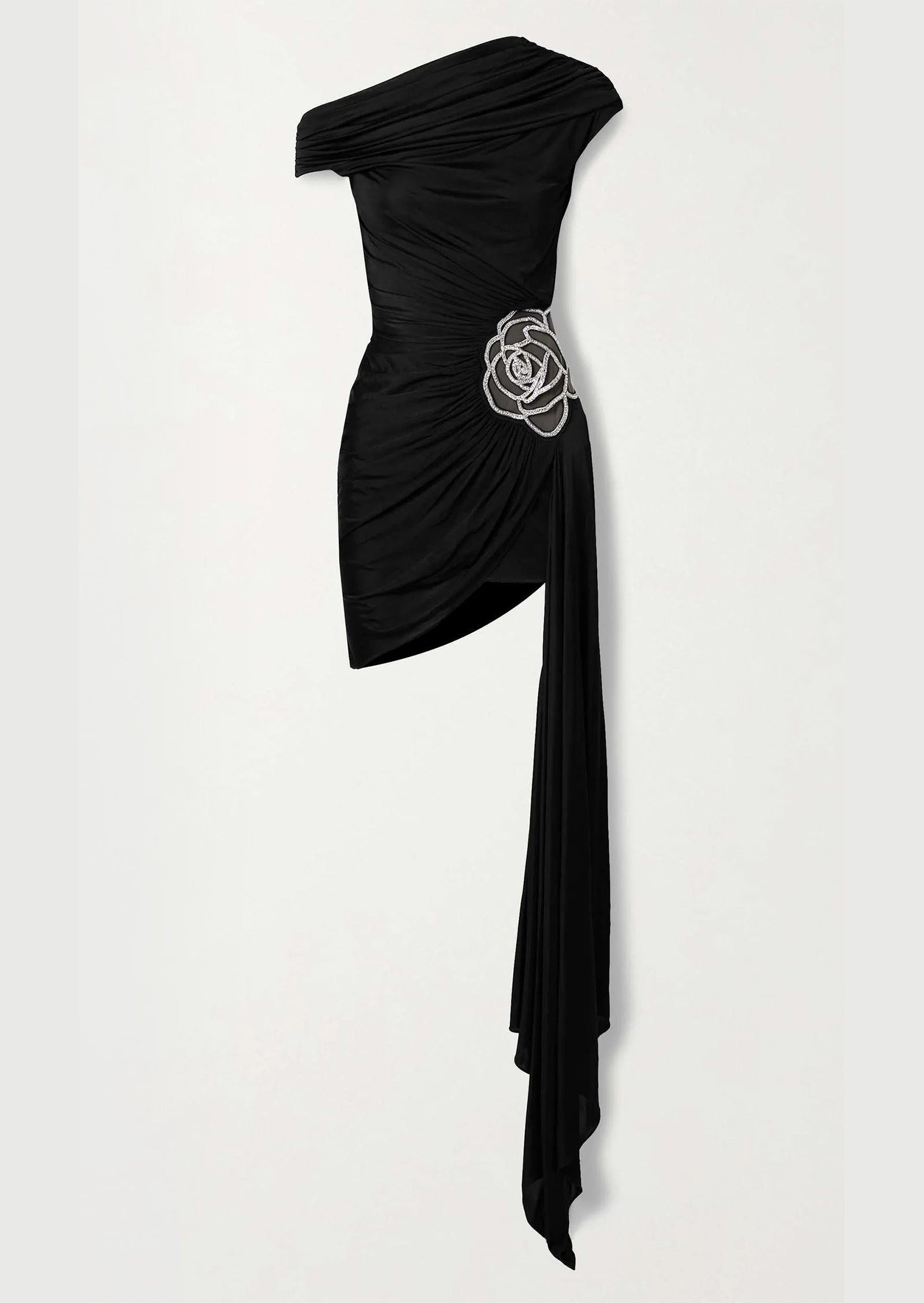 Midikleid in A-Linie mit Blumenmuster und Laternenärmeln