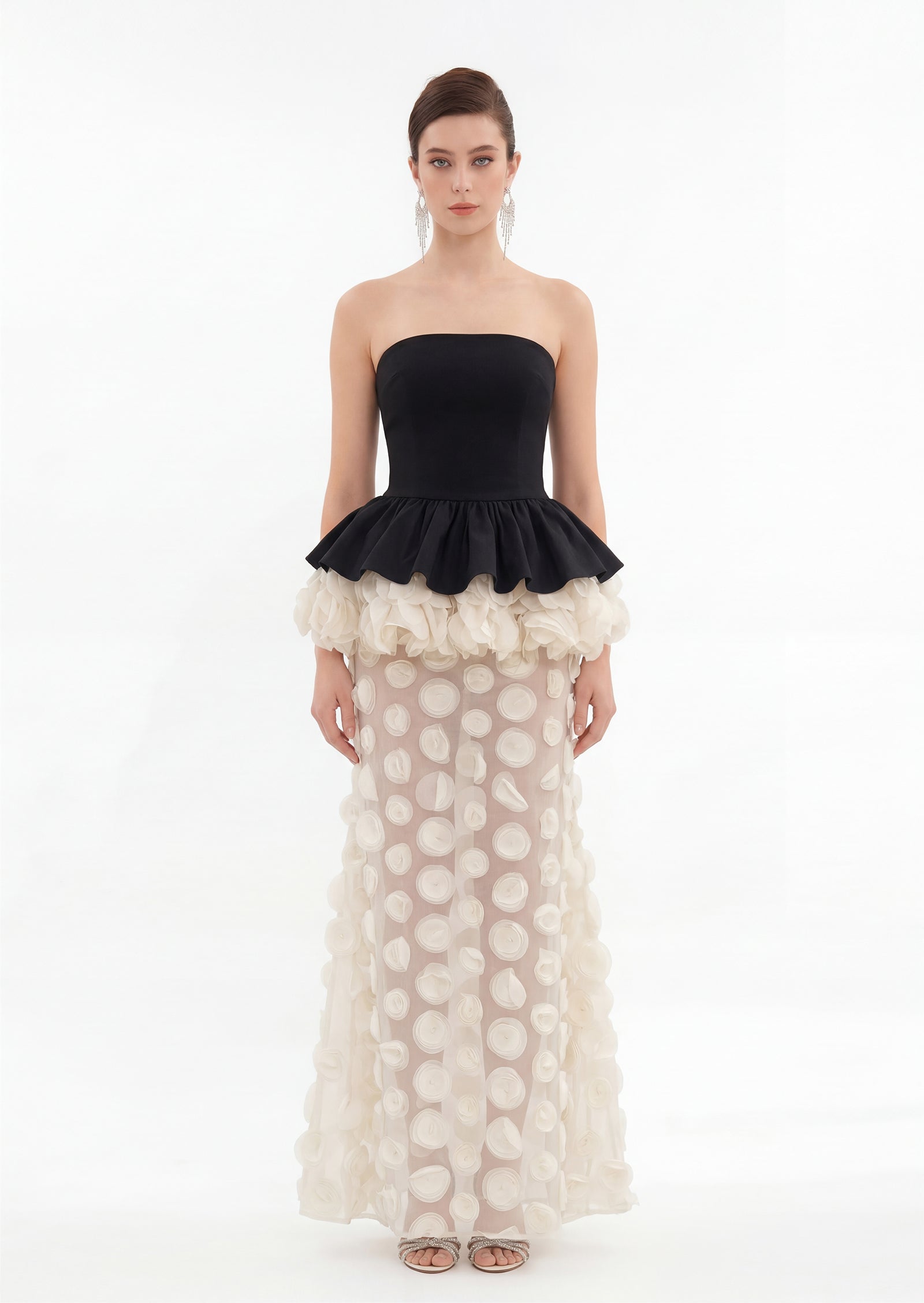 Bronx Flower Mesh Maxi Dress