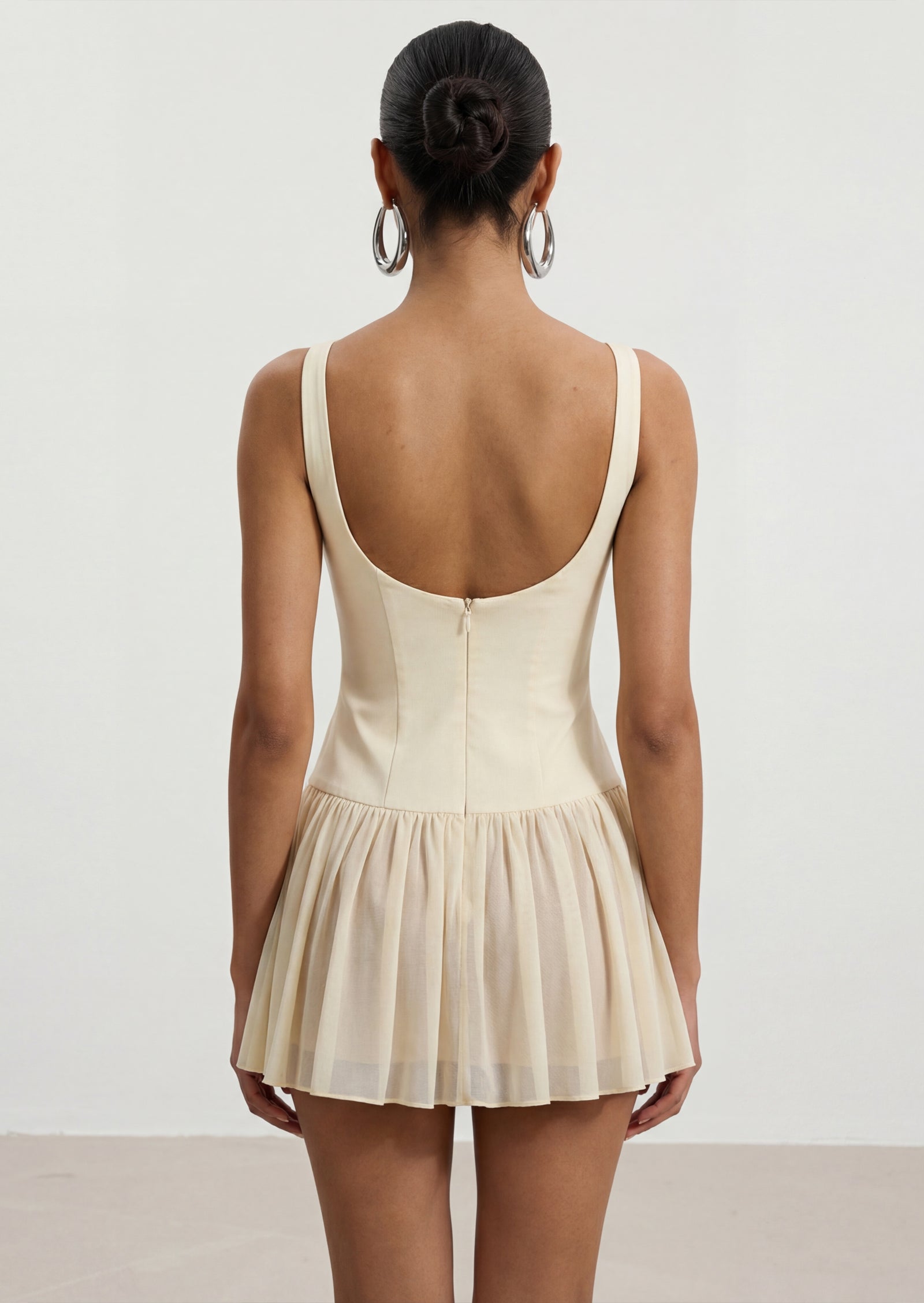 Midikleid in A-Linie mit Blumenmuster und Laternenärmeln