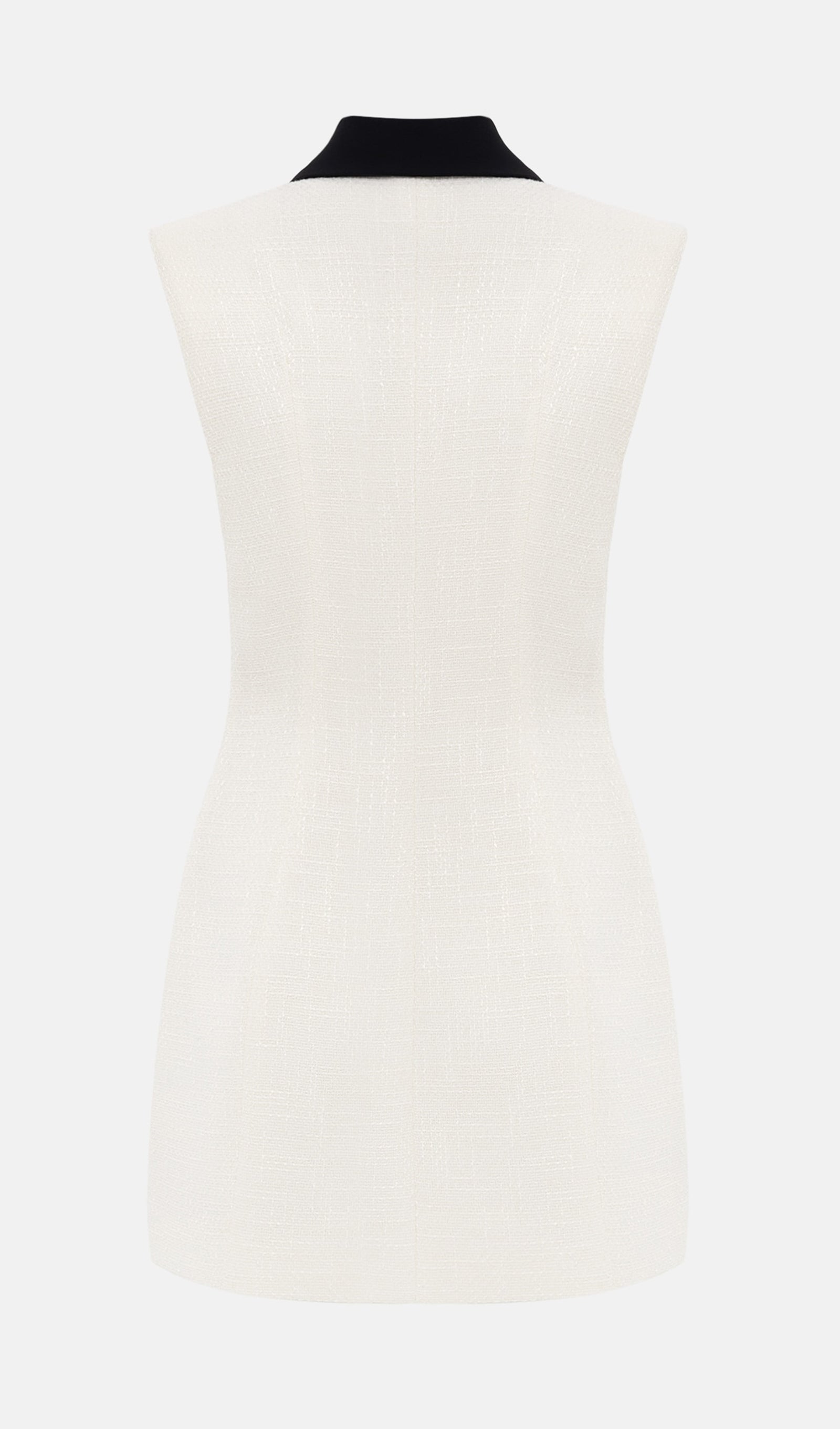 Tweed Contrast Collar Mini Dress